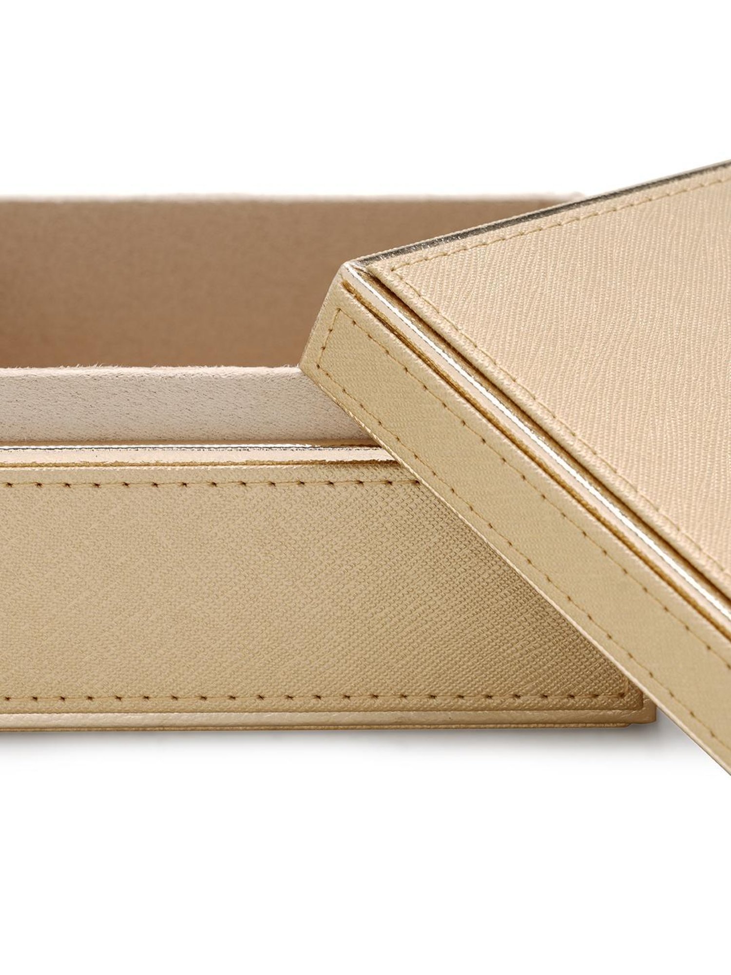 Pure Home and Living Gold MDF Solid Storage Boxes