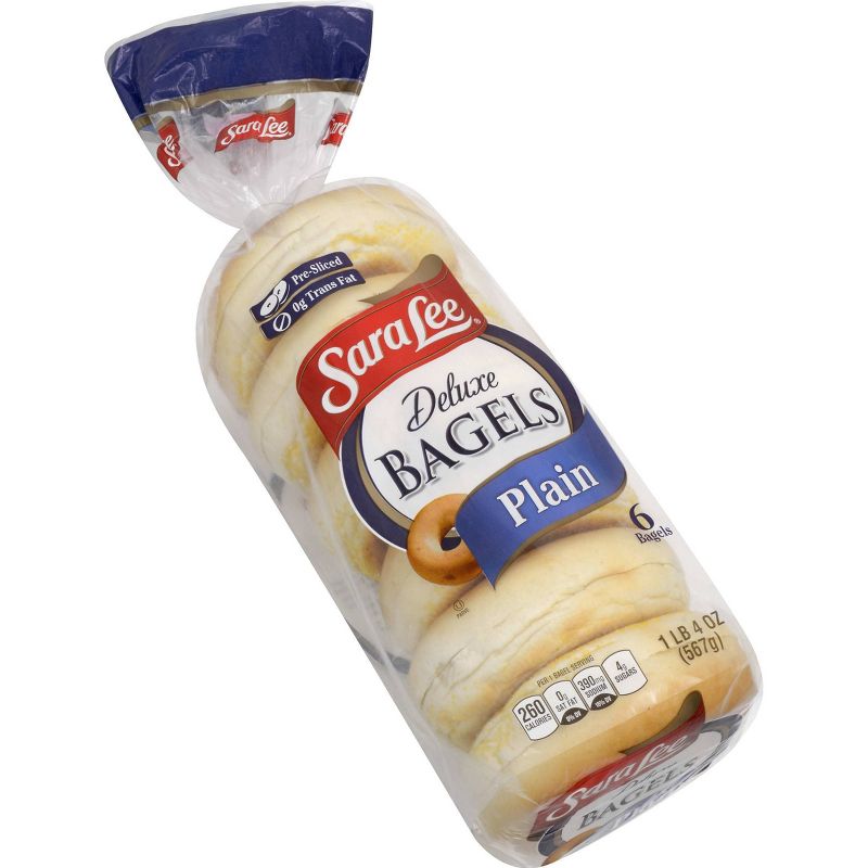 Sara Lee Deluxe Plain Bagels - 20oz