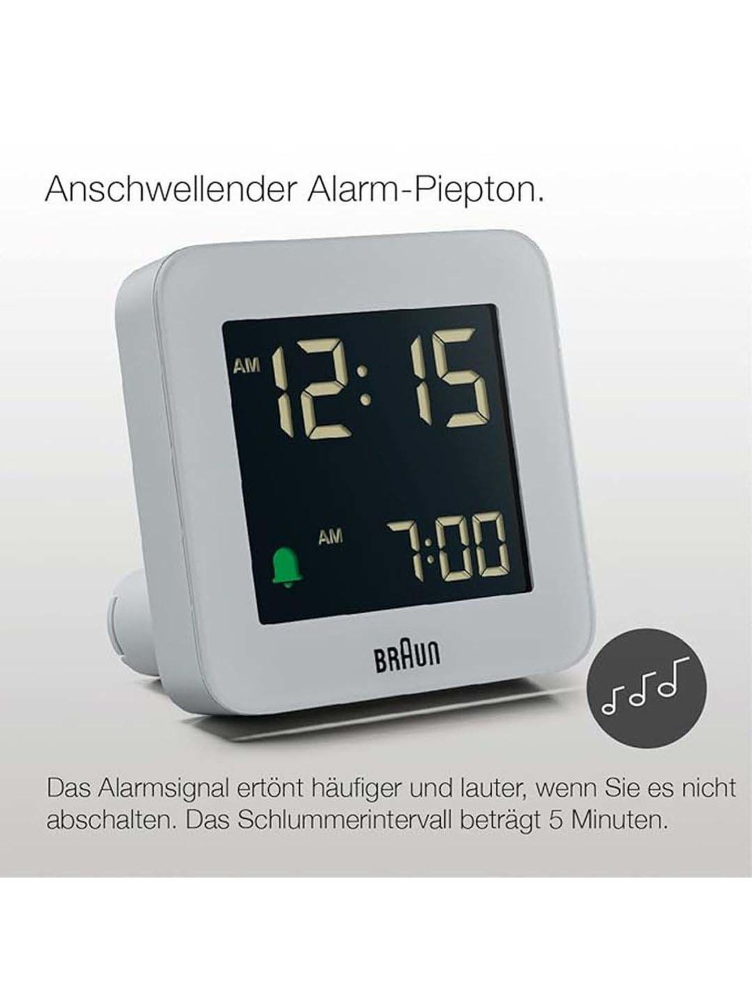 Braun Black Classic Large Analog Wall Clock With Silent Sweep Movement