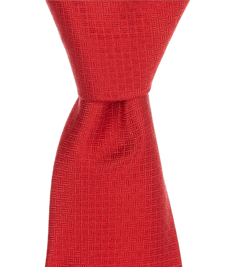 Roundtree & Yorke Trademark Mini Squares Solid Narrow 3 1/8#double; Silk Tie