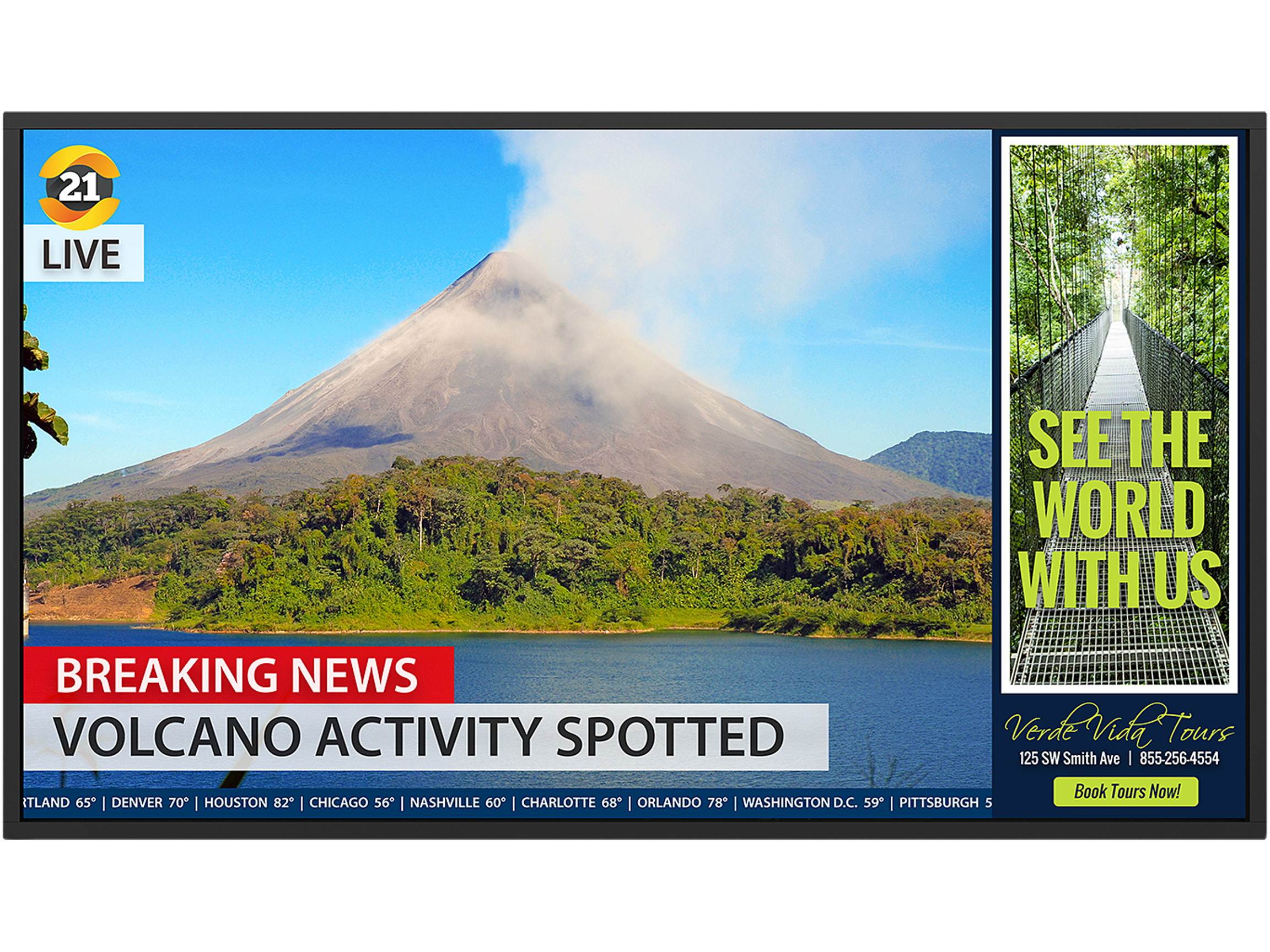 Planar 997-9254-00 Simplicity Series SL4364K 43" 4K Ultra HD LCD Commercial Display with Built-in Speakers & Integrated OPS Slot, HDCP2.2 Compliant