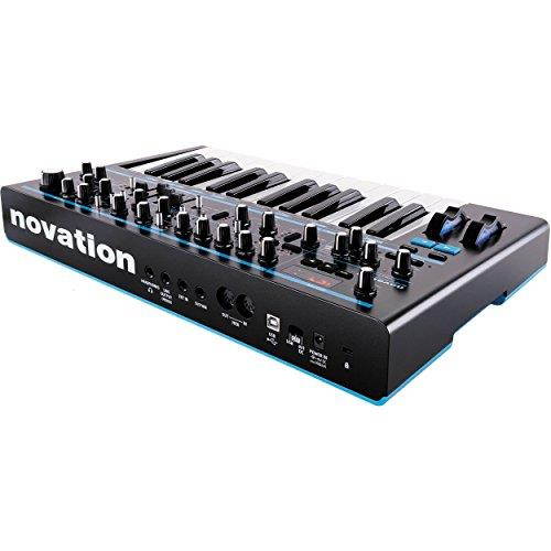 Novation Bass Station II Monophonic Analog Synthesizer and Bundle with Cables + Tascam Headphones + Fibertique Cleaning Cloth