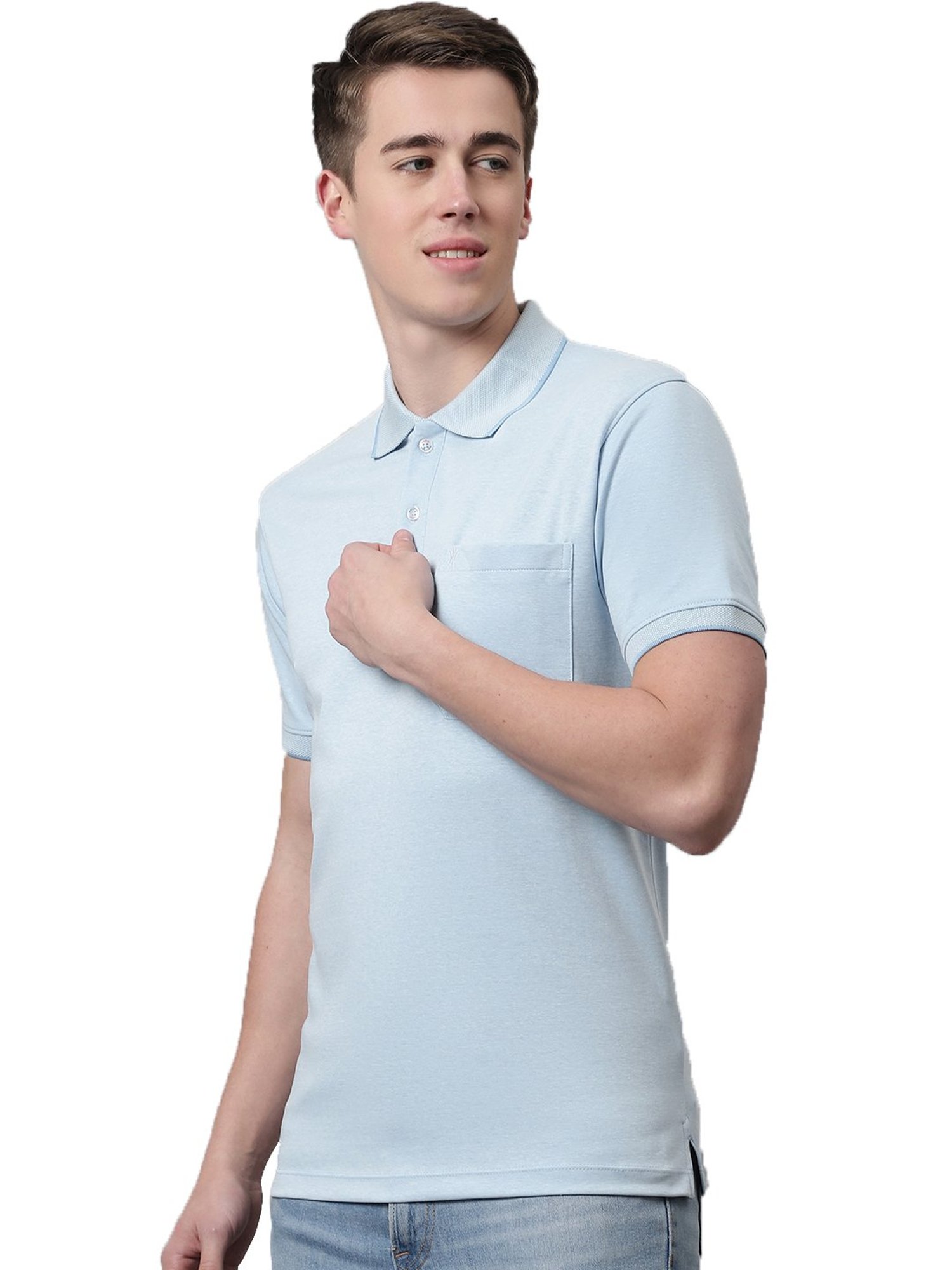 Venitian- Forbidden Clothing Sky Blue Regular Fit Polo T-Shirt