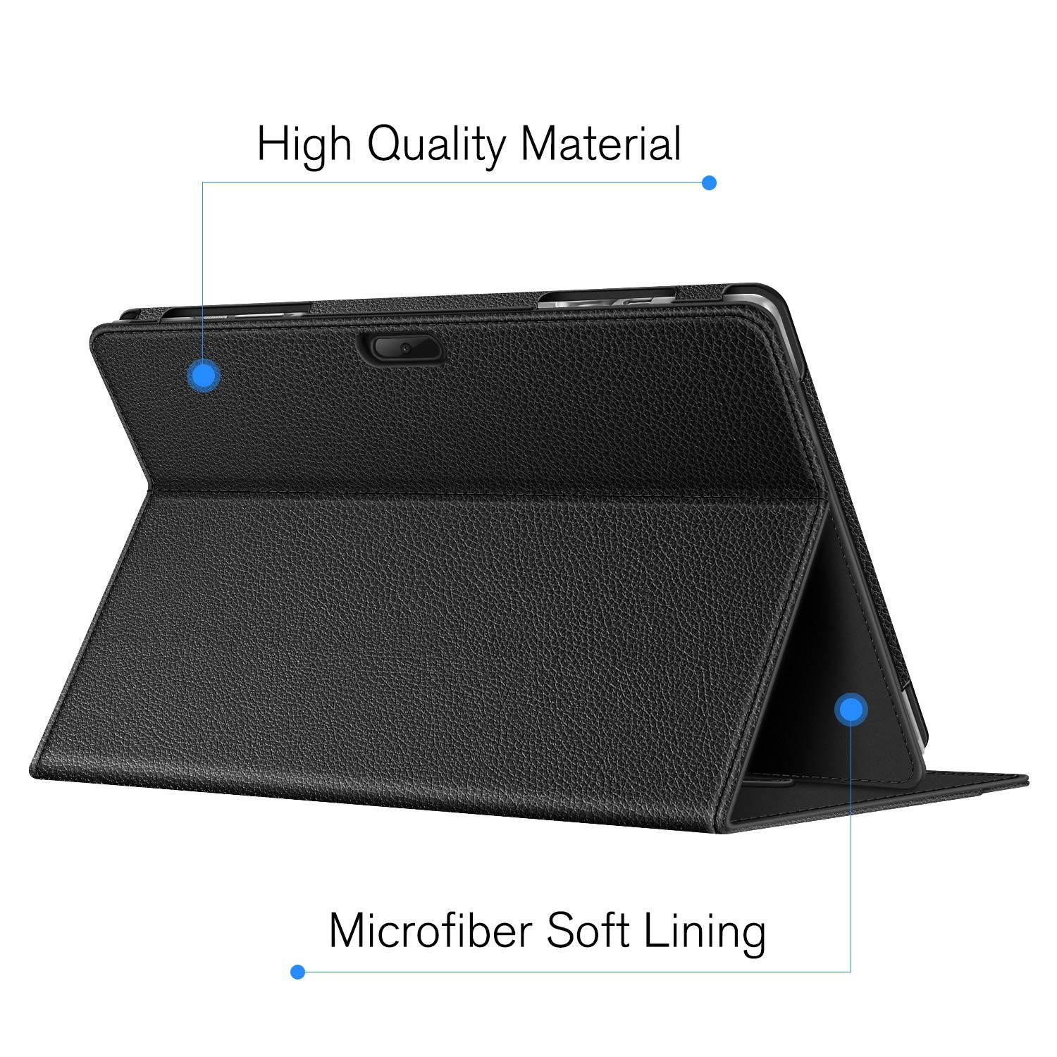 Fintie Case for VANKYO MatrixPad S10 10 inch Tablet - [Hands Free] Multiple Angle Viewing Folio Smart Stand Cover with Pocket for MatrixPad S10 10.1" HD Android Tablet (Black)