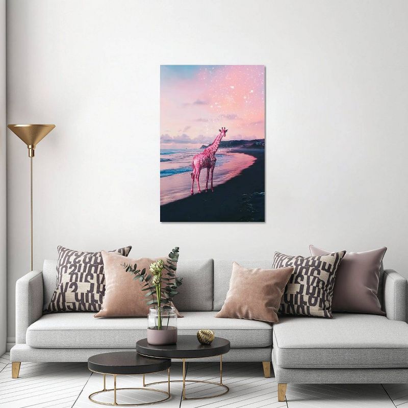 Galactic Giraffe by Gabriel Avram Unframed Wall Canvas - iCanvas