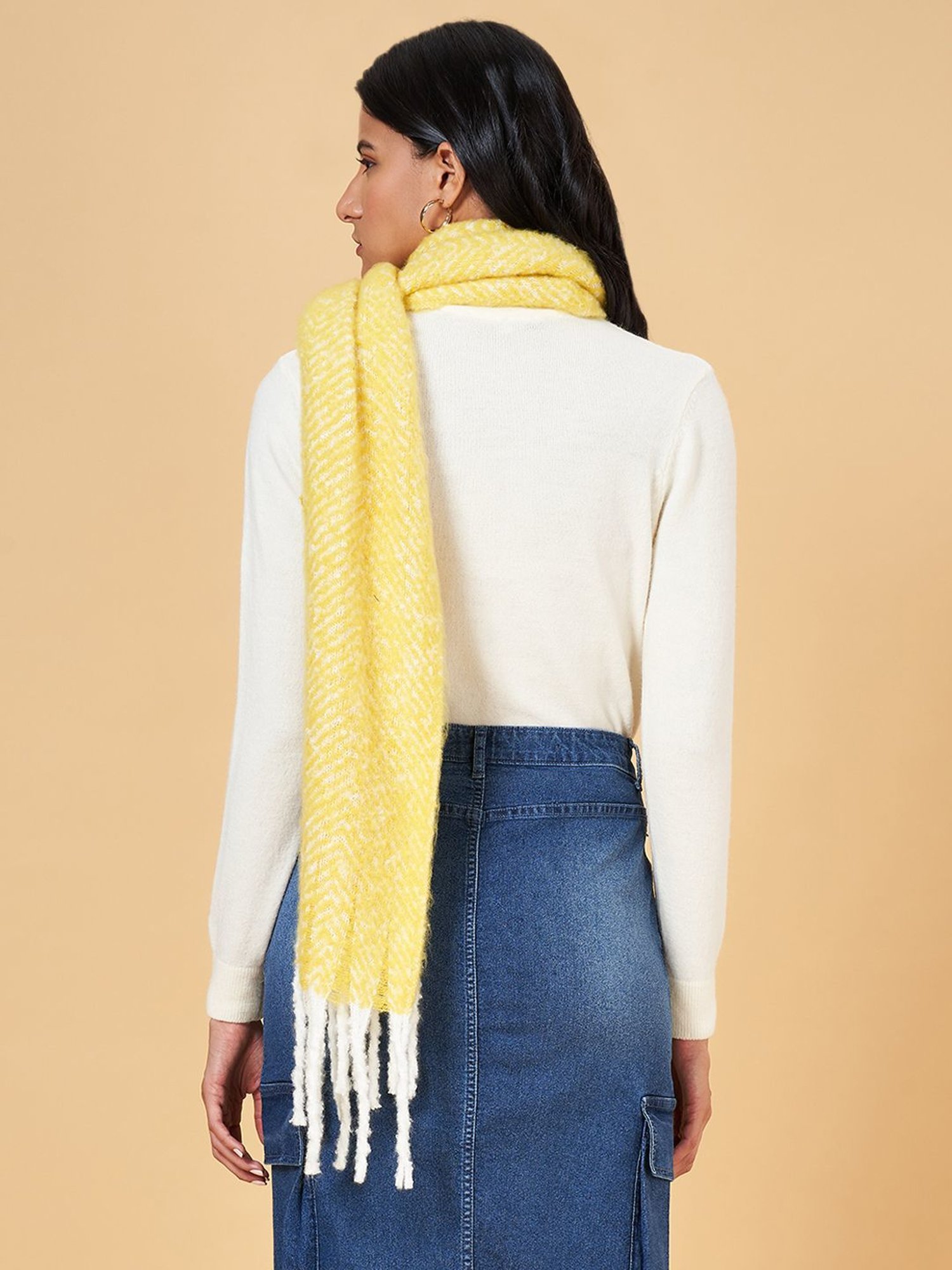 Aditi Wasan White Floral Stole