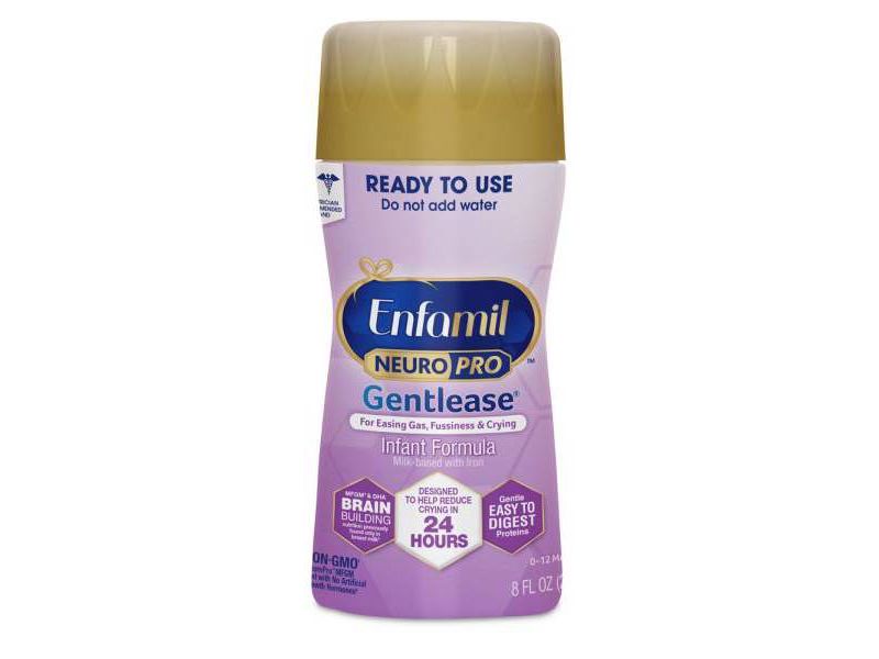 Enfamil Gentlease NeuroPro Ready to Use Infant Formula Bottles - 12ct/8 fl oz Each