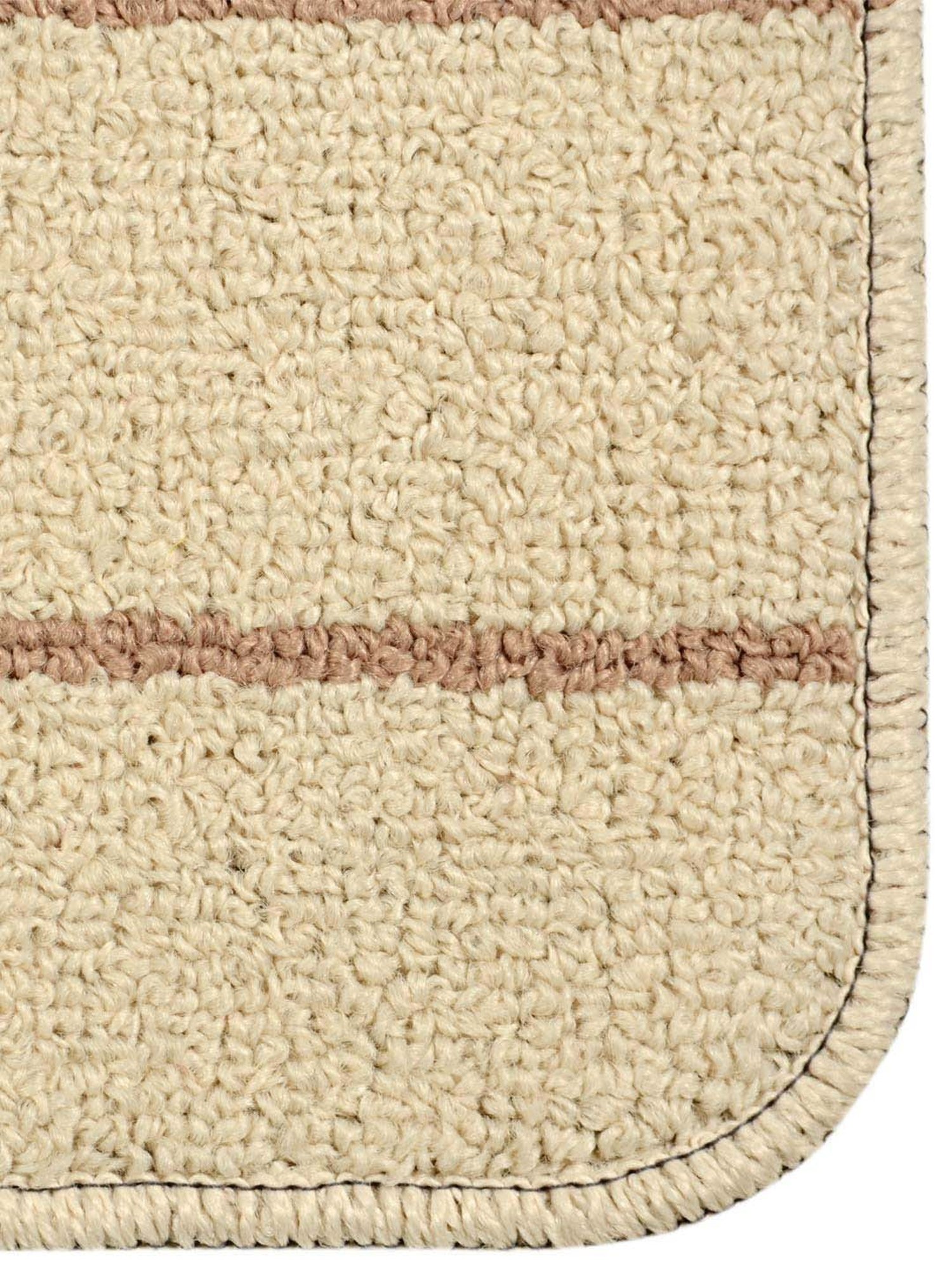Saral Home Beige & Brown Polyester Runner - Set of 1