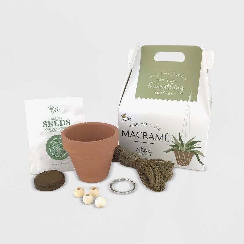 Buzzy Seeds 4ct Grow Kit Bundle with Macrame Kits
