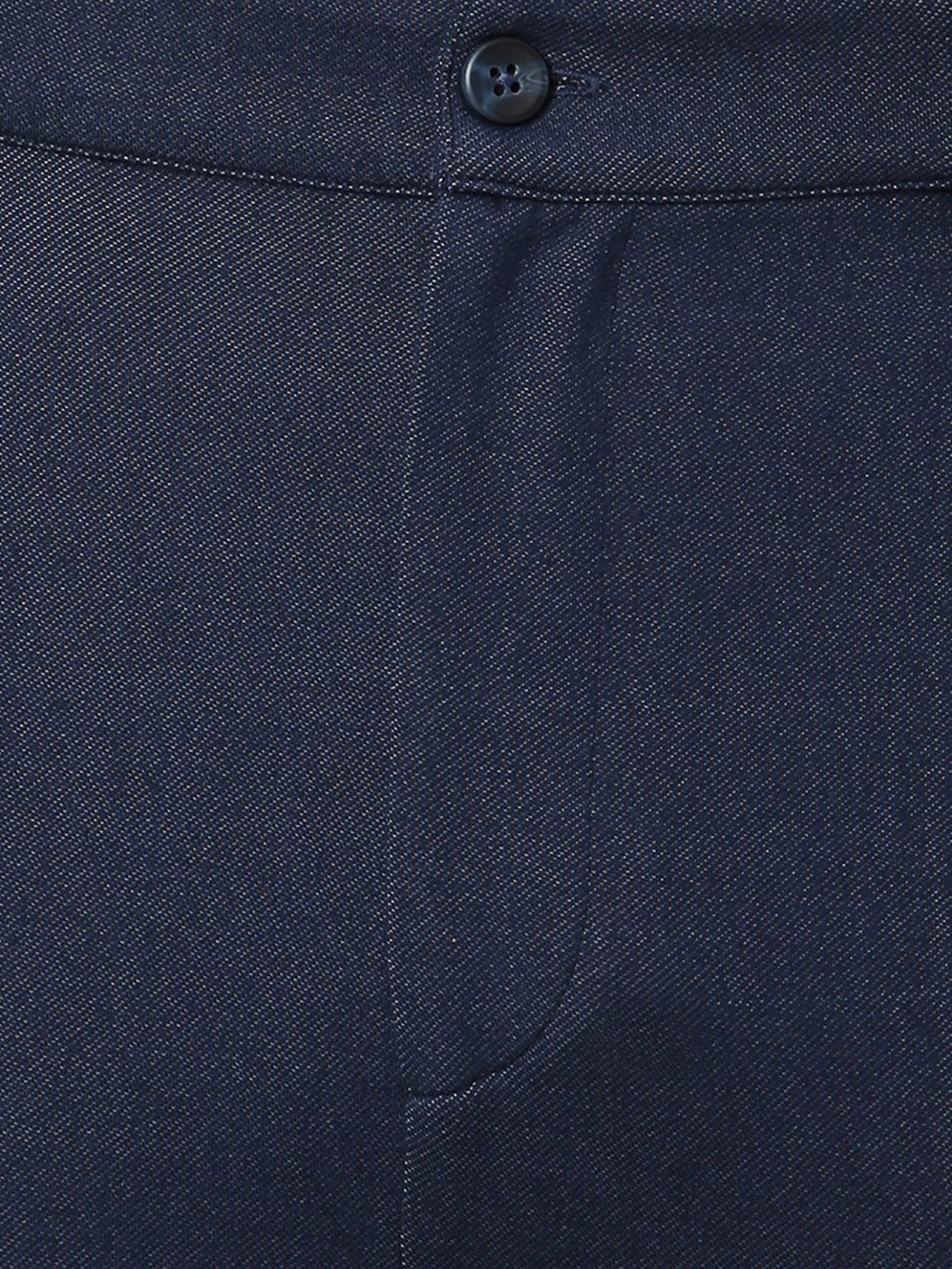 Slowave Navy Regular Fit Denim Shorts