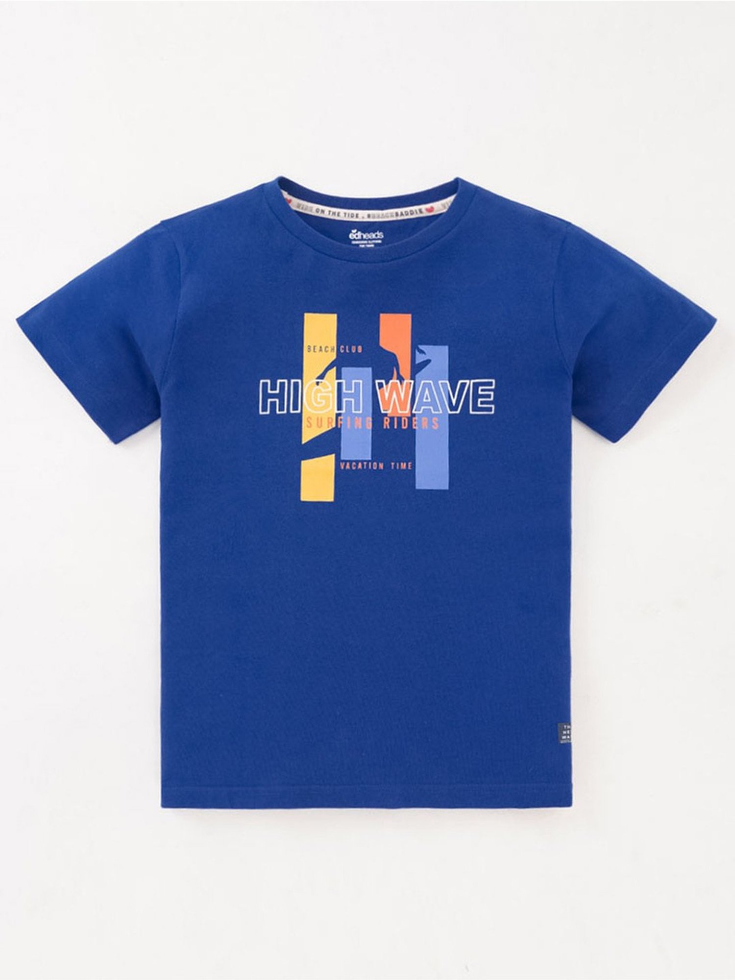 Edheads Kids Blue Cotton Printed T-Shirt