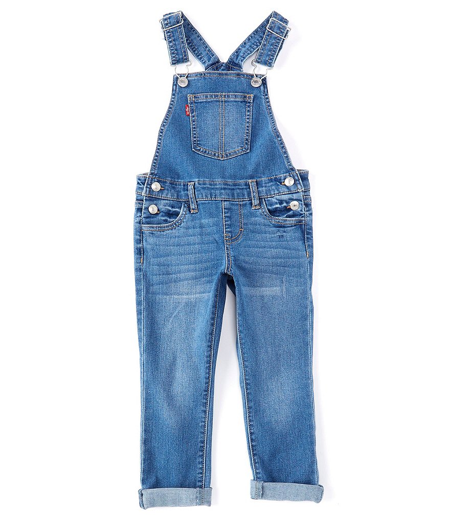 Rare Editions Little Girls 4-6X Printed Chiffon Jumpsuit & Denim Vest Set