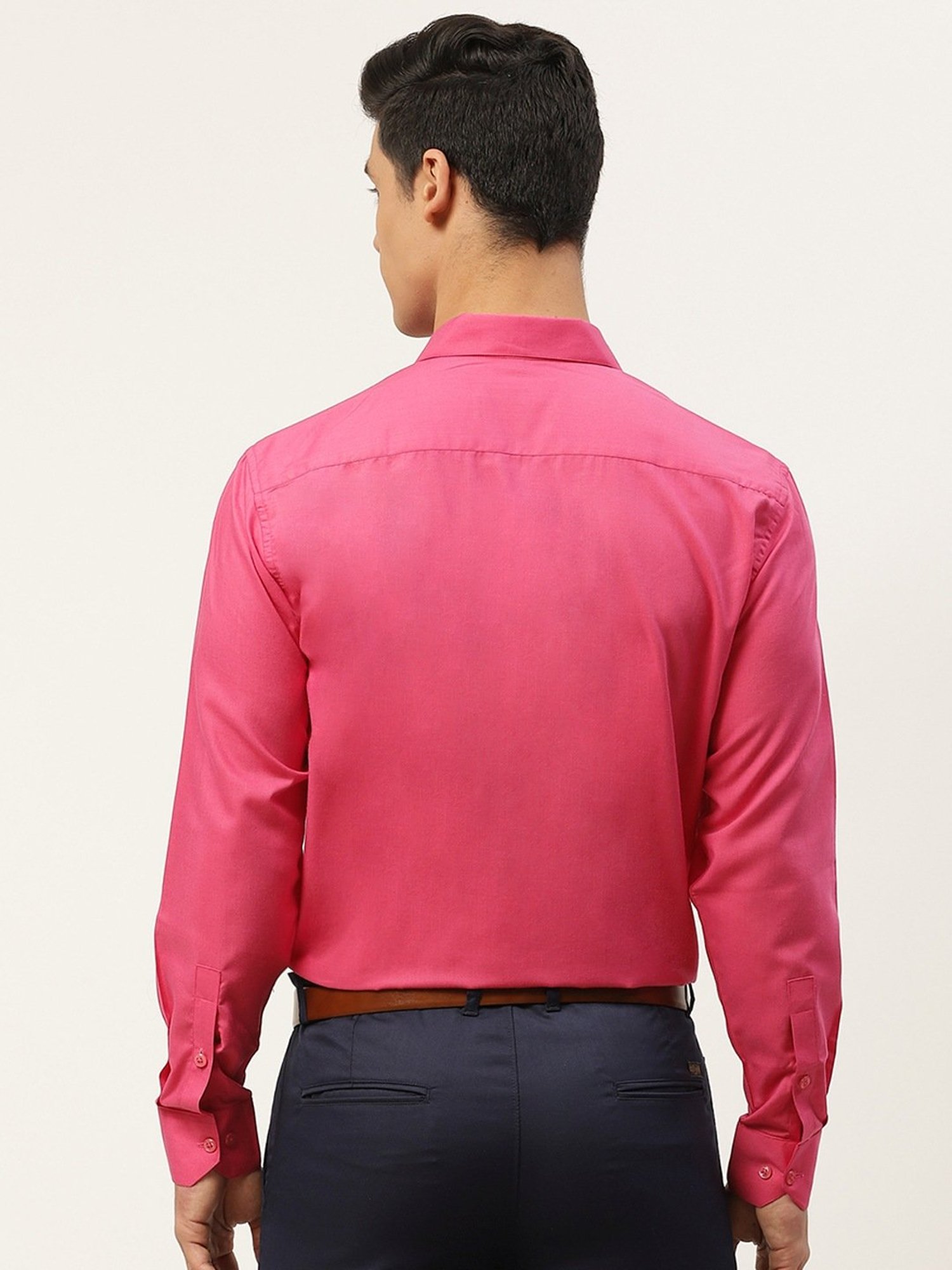 Sojanya Pink Cotton Regular Fit Shirt