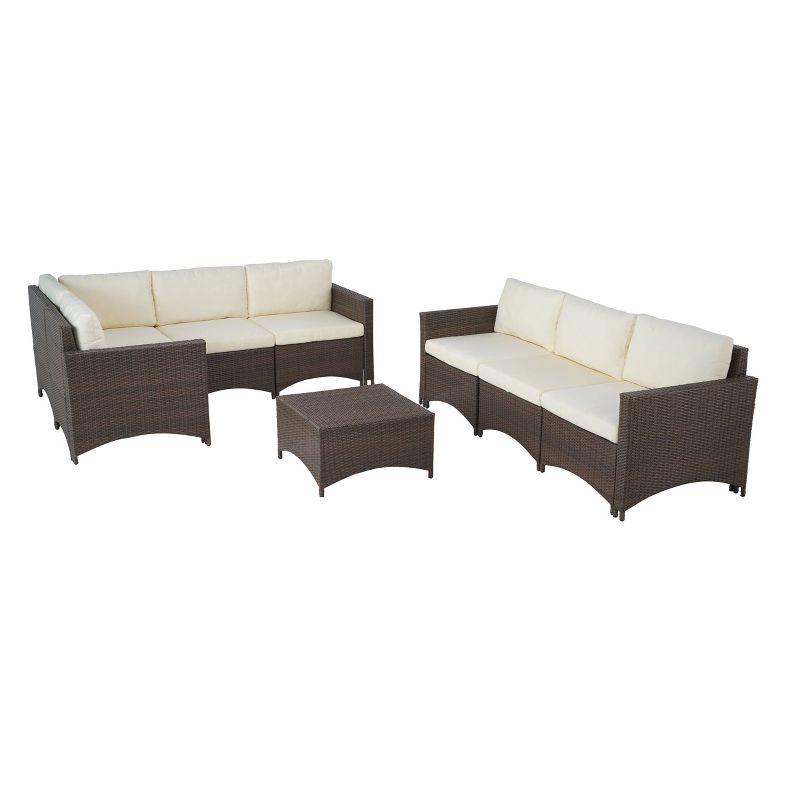 Studio Shine Collection with Modular Sectional 3 Seater Sofa & Coffee Table - W Unlimited
