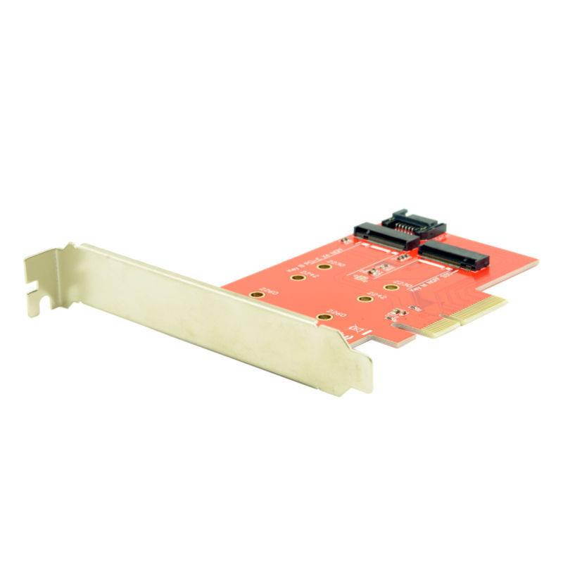 M.2 NGFF 4 Lane SSD to PCI-E 3.0 x4 & NGFF to SATA Adapter for XP941 SM951 PM951