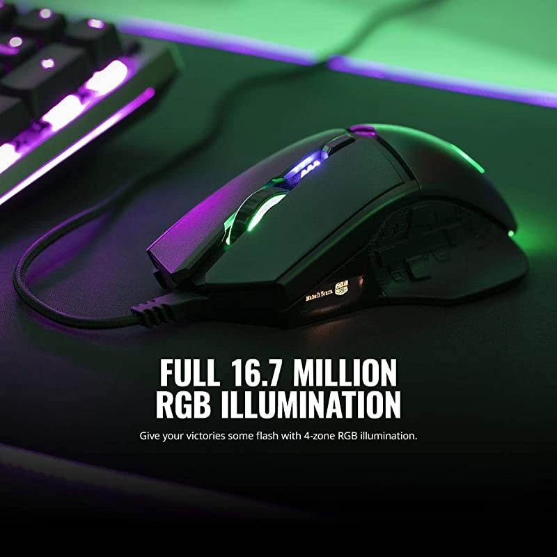 mm830 Gaming Mouse with 24, 000 DPI Sensor, Hidden D-Pad Buttons, 4-Zone RGB, and Precision Wheel