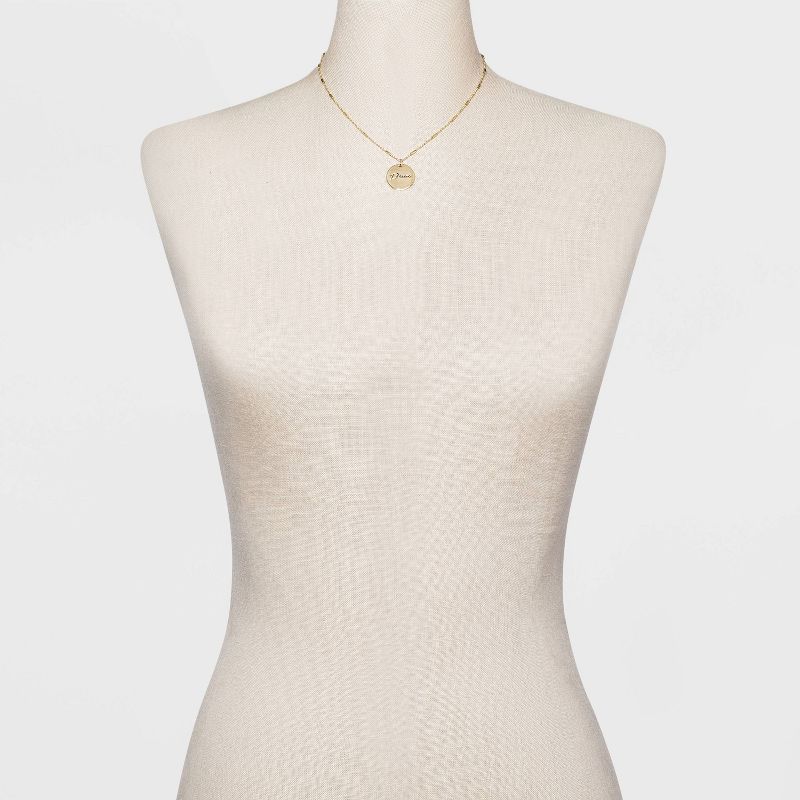 Beloved + Inspired Gold 'Dream' Disc Necklace - Gold