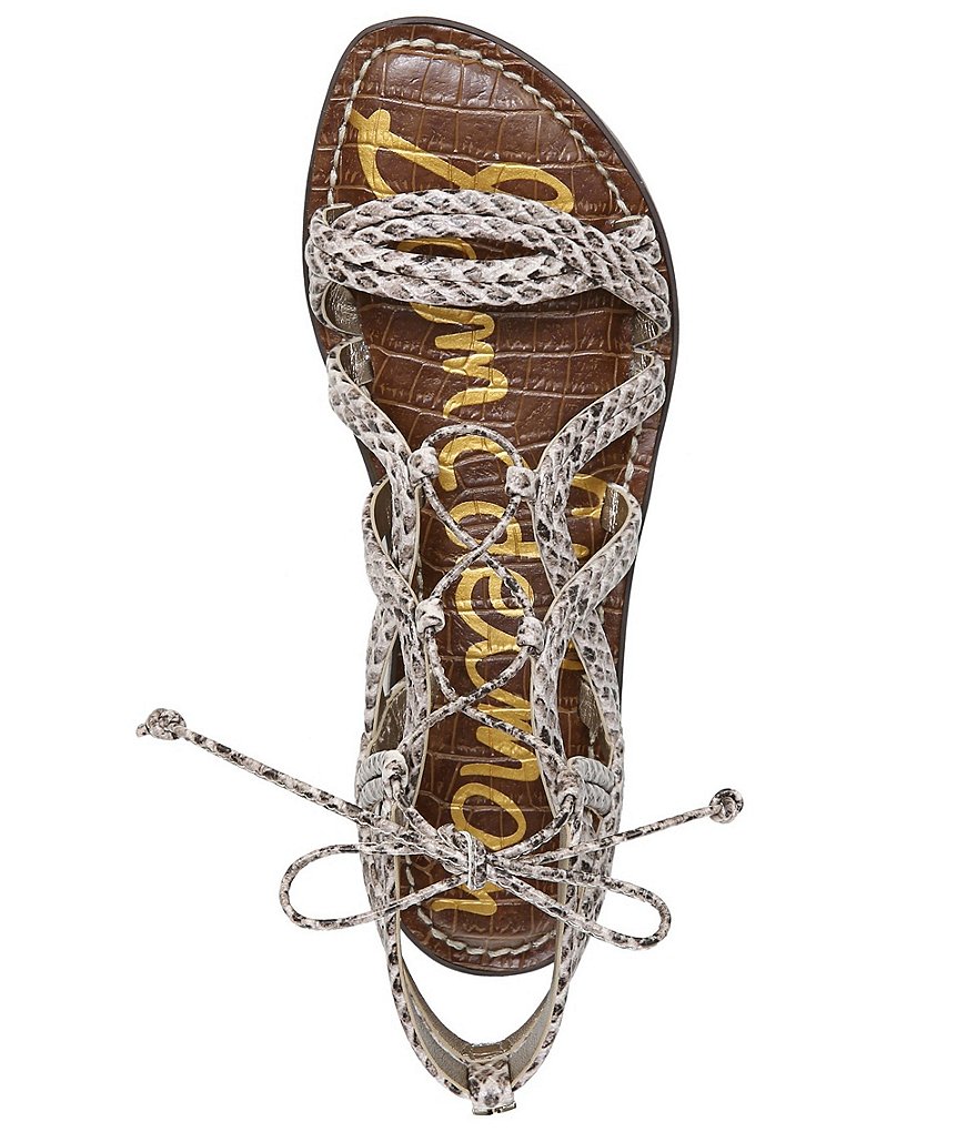 Sam Edelman Gasha Strappy Snake Printed Gladiator Sandals