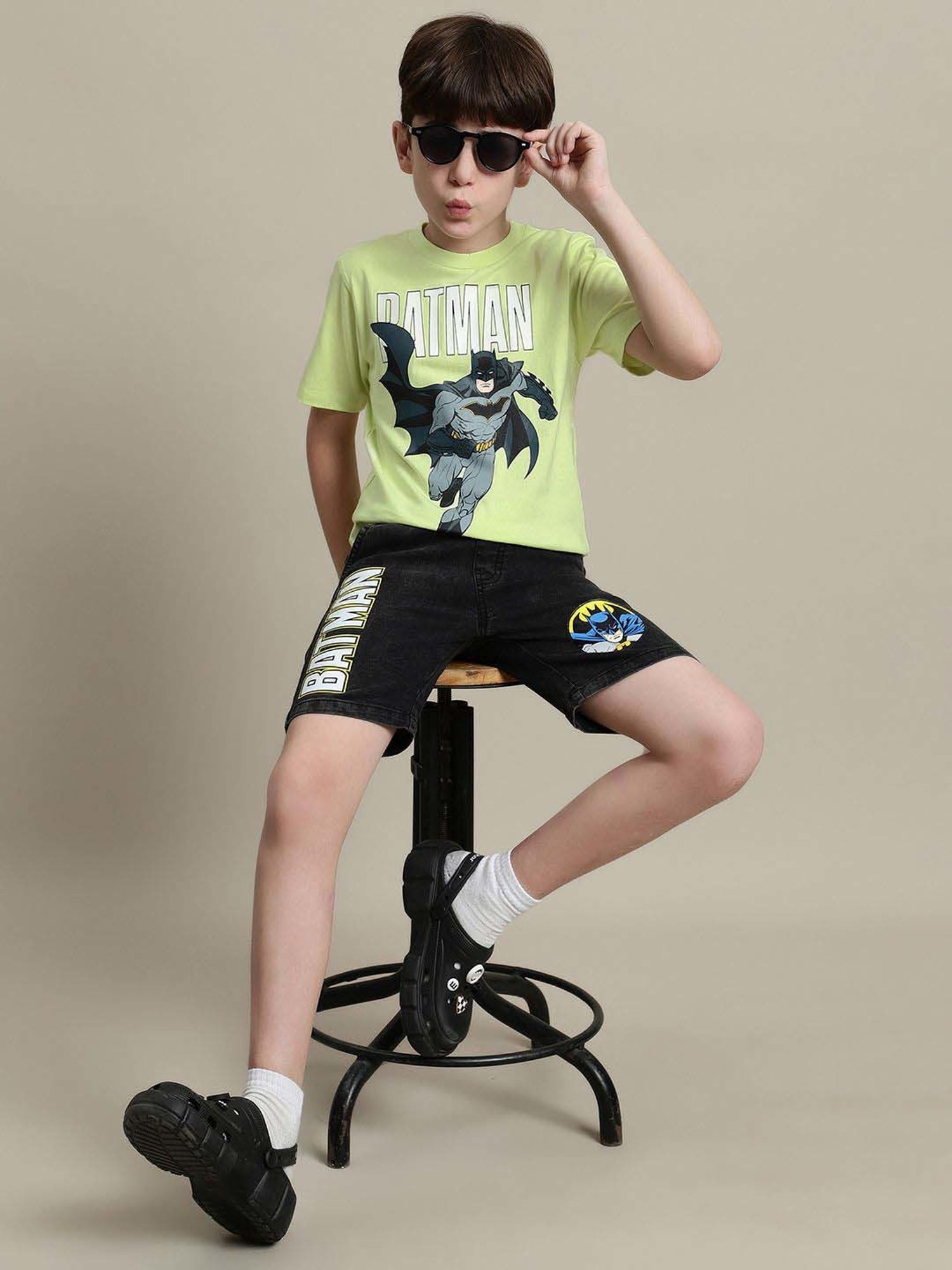 Kidsville Boys Green Cotton Printed T-Shirt