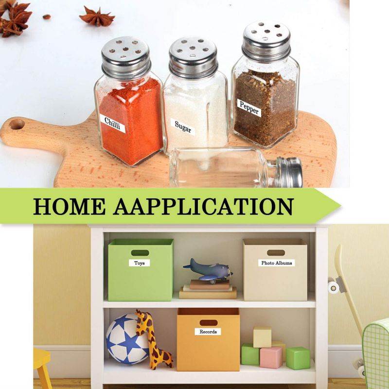 Compatible DYMO Standard D1 43613 Labeling Tape, Black on White for LabelManager 160 280 420P PnP 220P 360D 210D 260P 450 450D 450DUO 500TS Label Makers, 1/4'' W x 23' L, 5-Pack