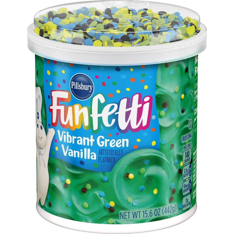 Pillsbury Funfetti Vibrant Green Vanilla Frosting - 15.6oz