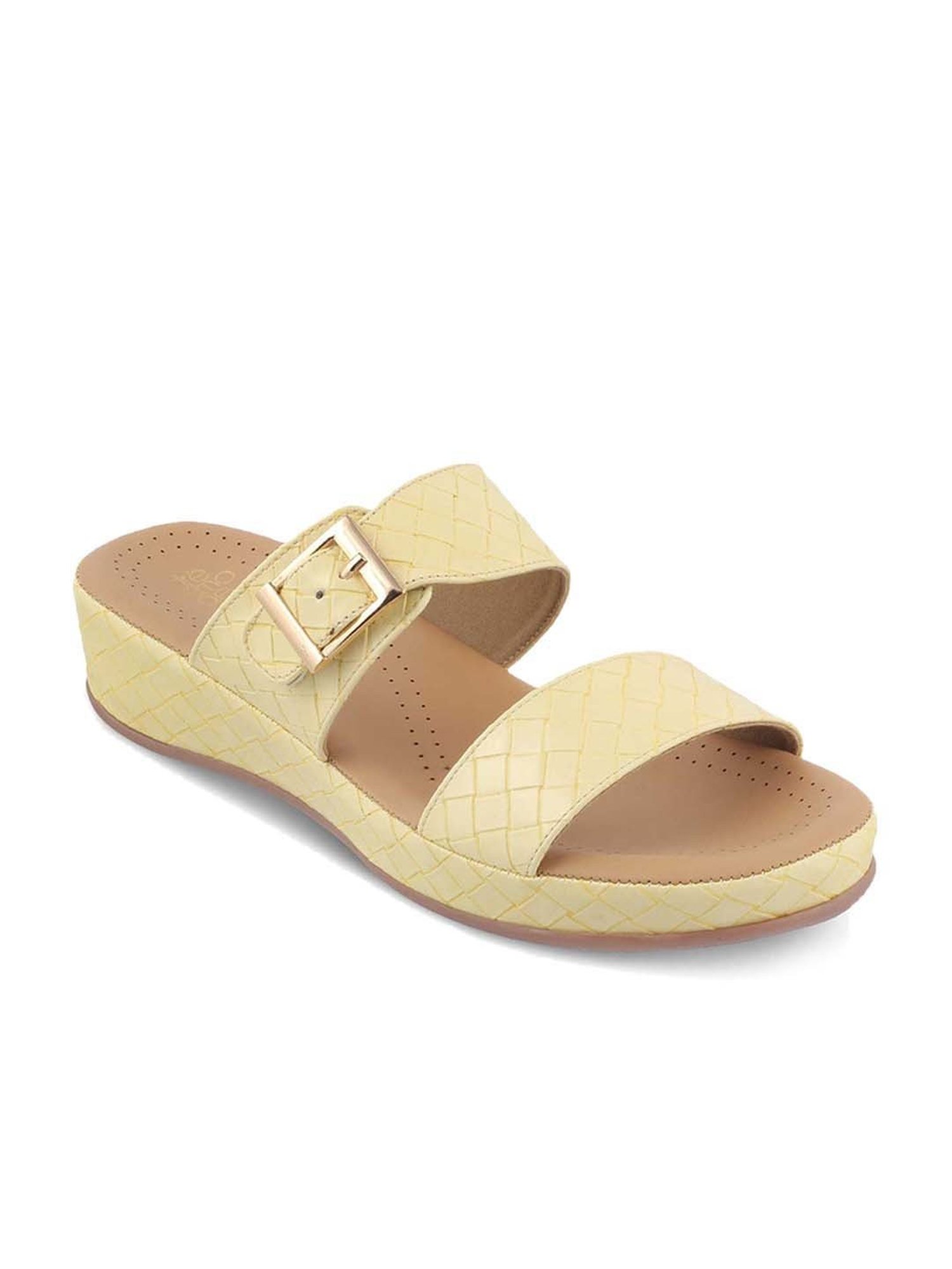 Tresmode Women's Yellow Casual Wedges
