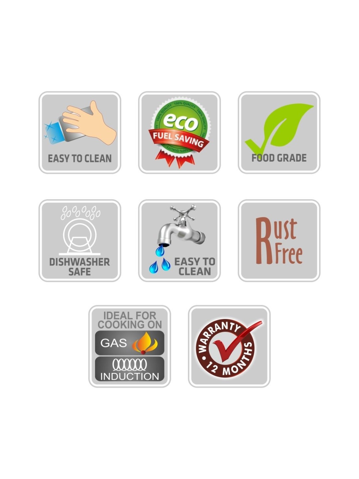 Sumeet S.S.Flat Bottom Induction&Gas Stove Friendly Tope Set of 3Pc with Lids(370ML,550ML,800ML)