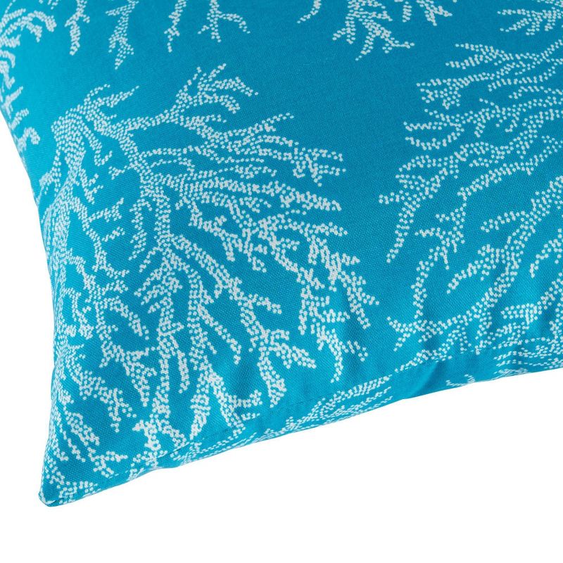 Set of 2 Sea Coral Outdoor Rectangle Throw Pillows - Kensington Garden