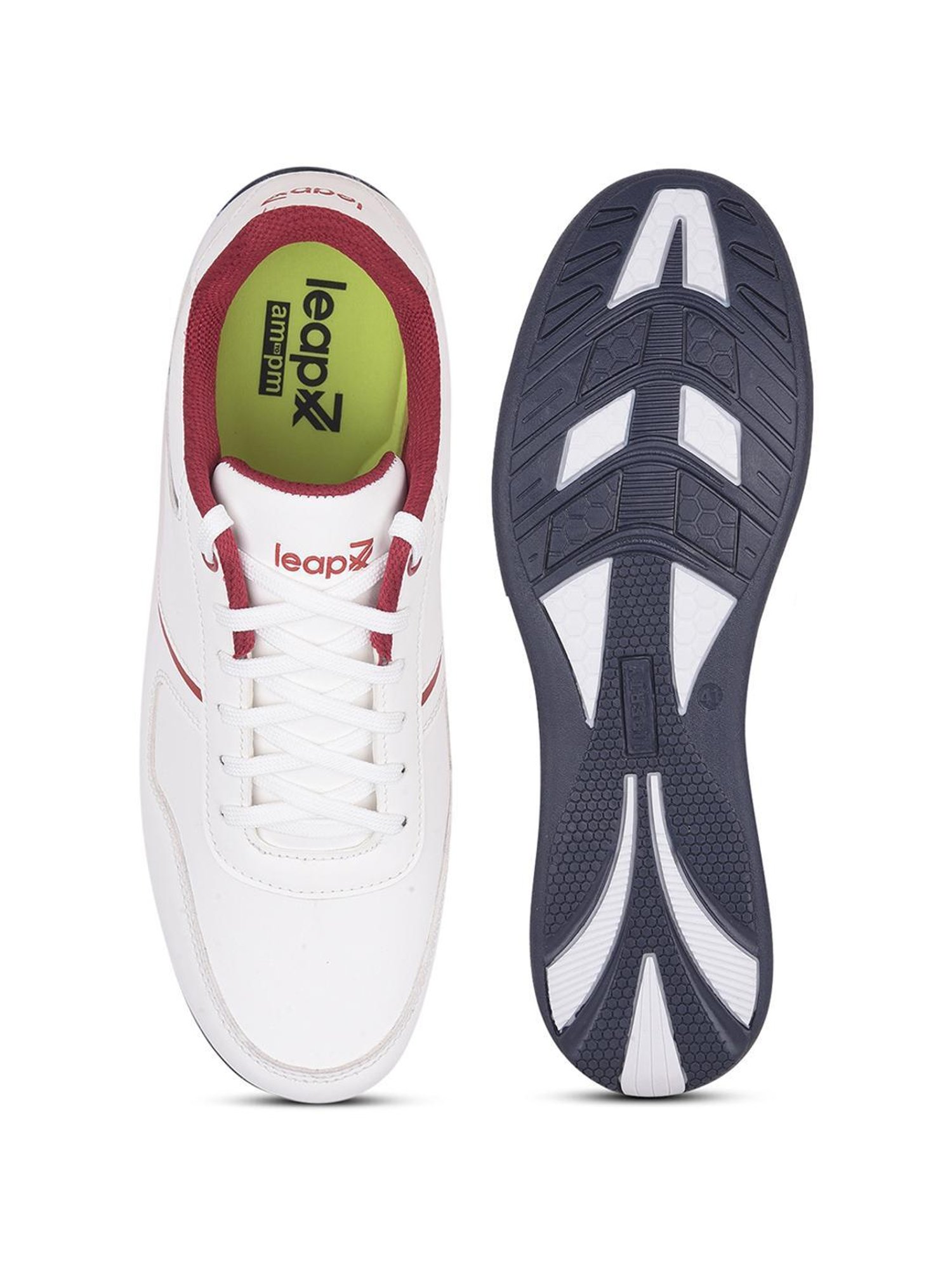 Leap7X by Liberty Men's White Running Shoes