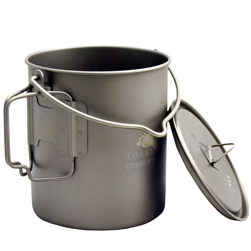 TOAKS 750ml Ultralight Titanium Camping Cook Pot with Bail Handle and Lid