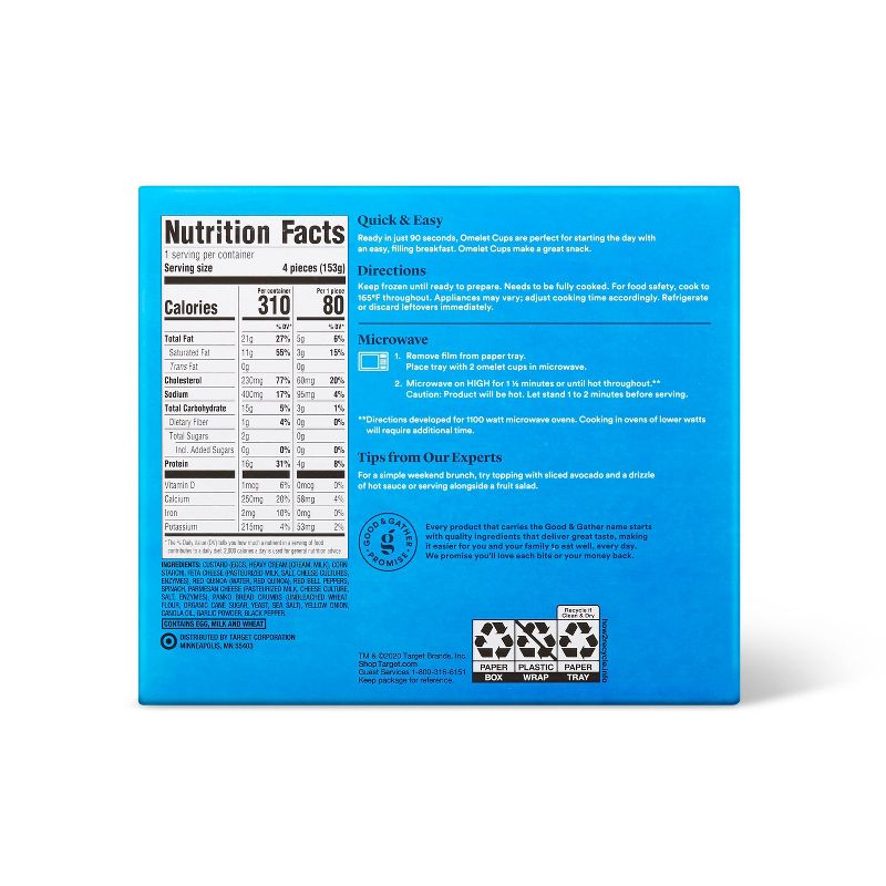 Eggland's Best Cage Free Three Cheese Frozen Egg Bites - 4ct