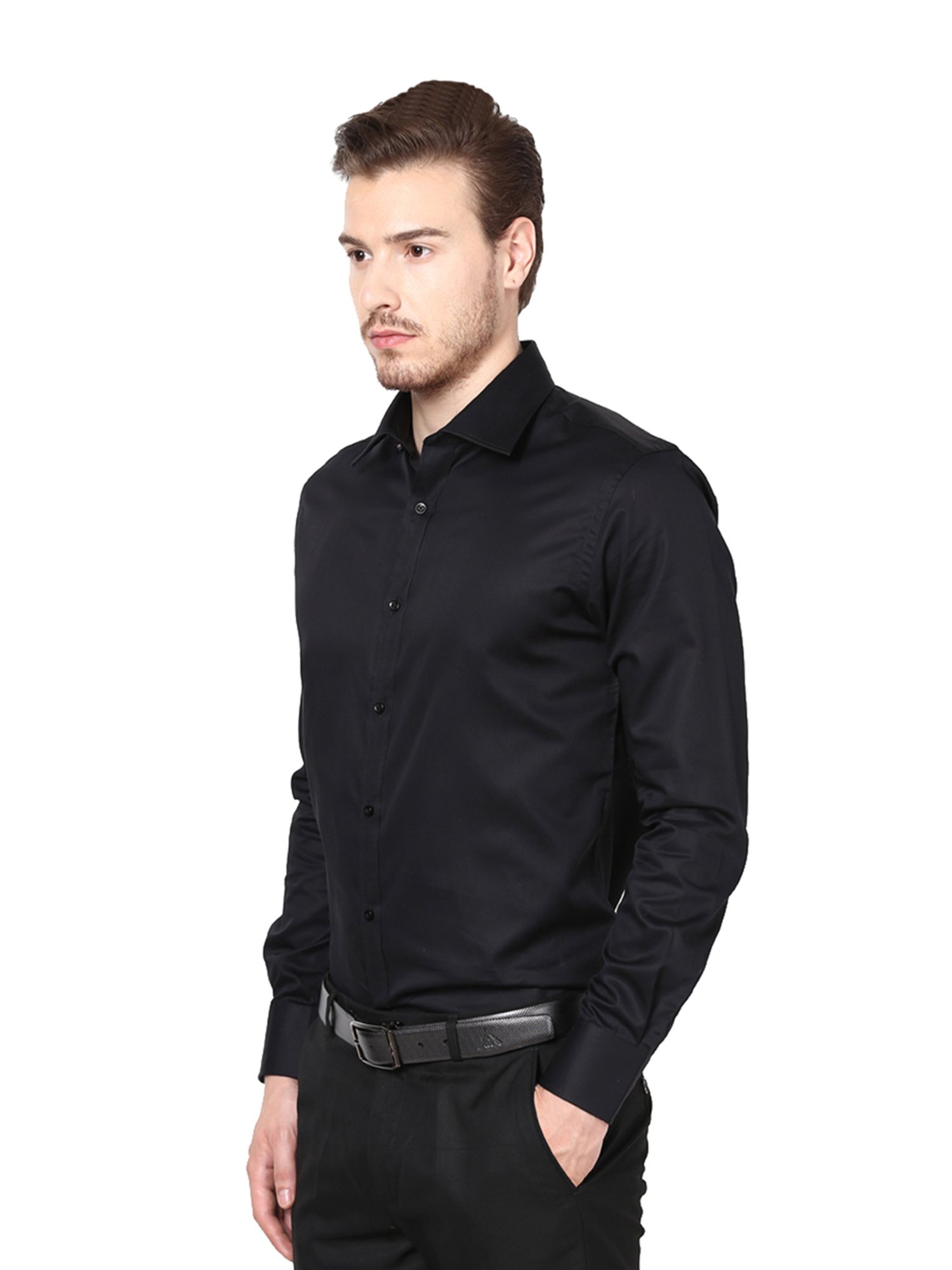 Hangup Plus Black Regular Fit Shirt