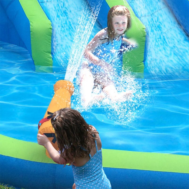 Kahuna Twin Falls Outdoor Inflatable Splash Backyard Water Slide Park (2 Pack)