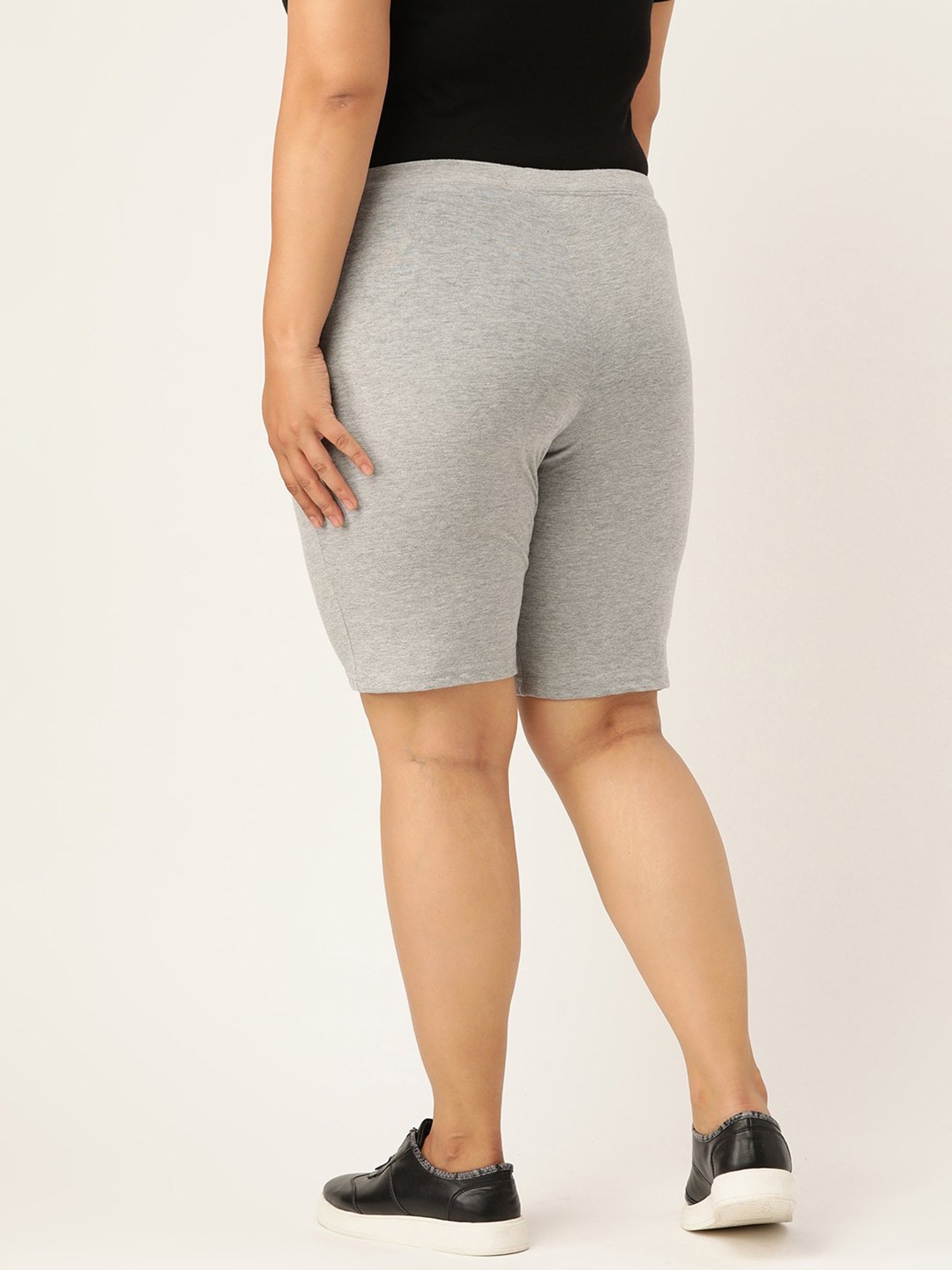 theRebelinme Grey Cotton Shorts