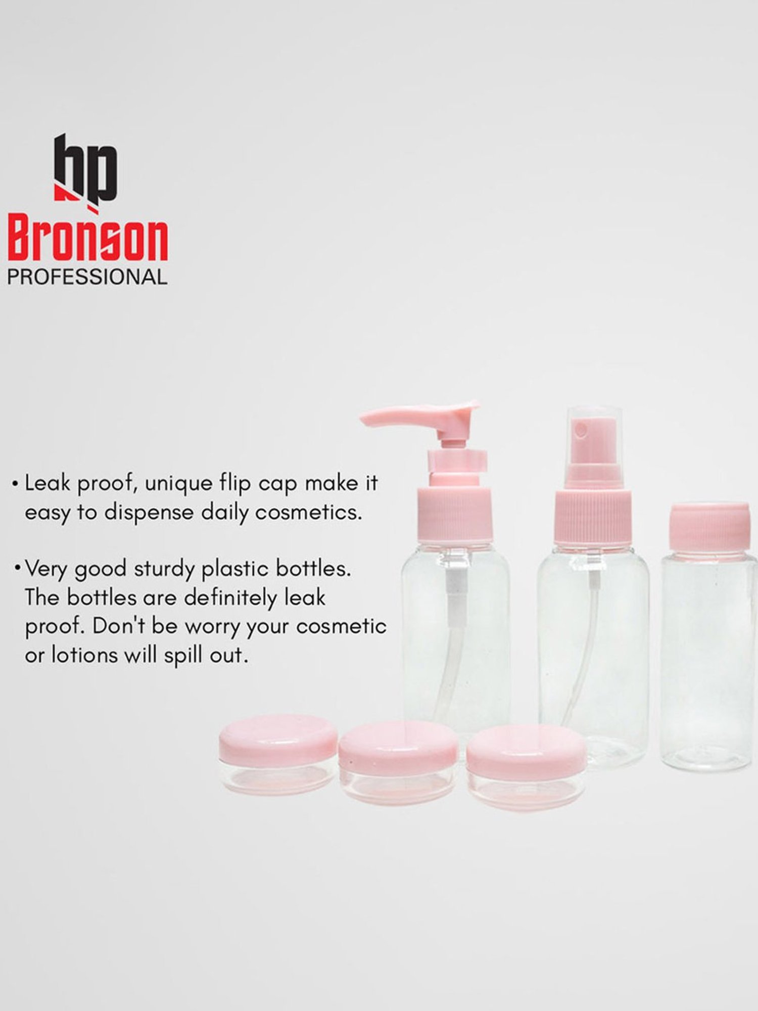 Bronson Professional Travel Size Bottles - Set of 6