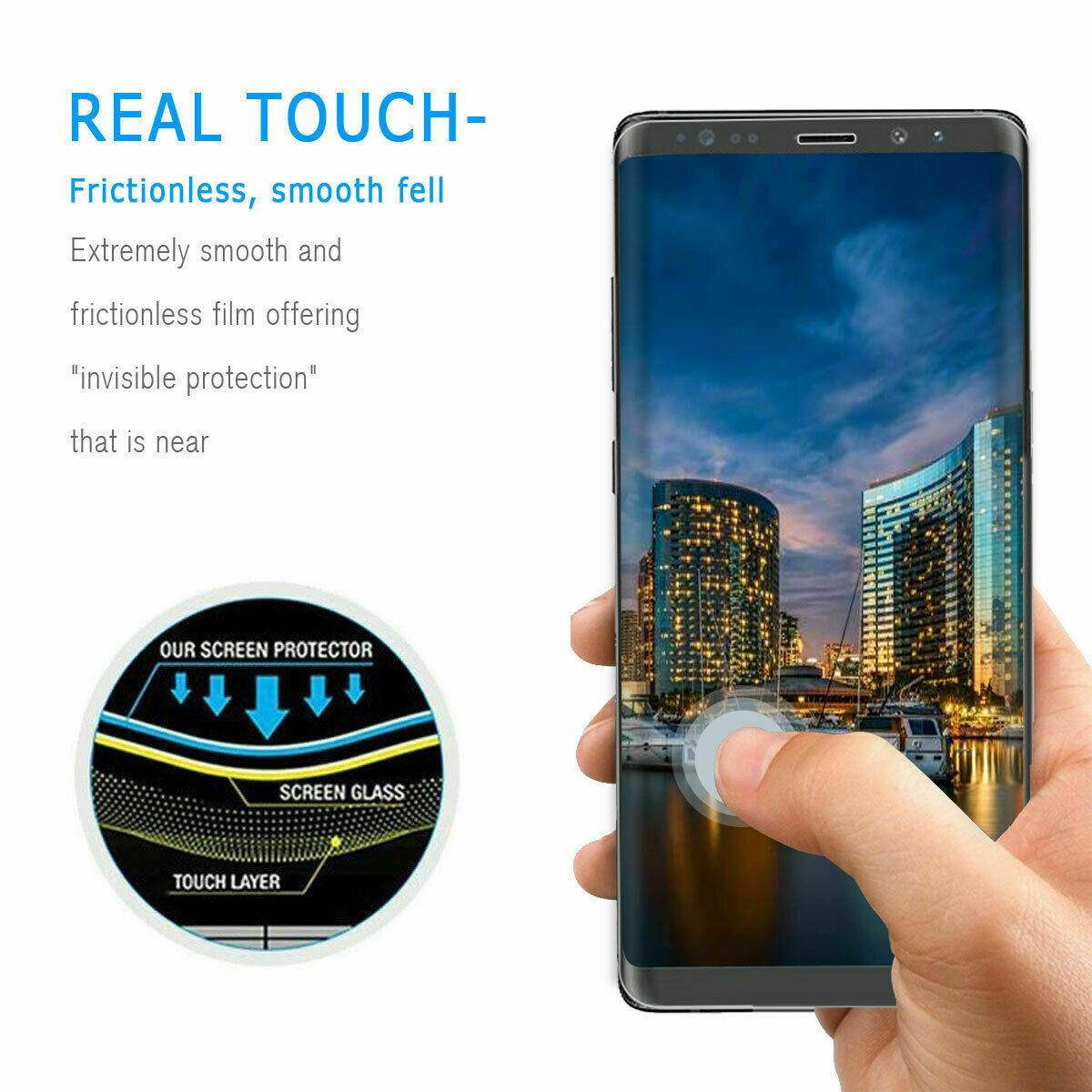 For  Note S8 S9 S10 Plus 8 9 Full Tempered Glass Full Adhesive Cover 2PCS