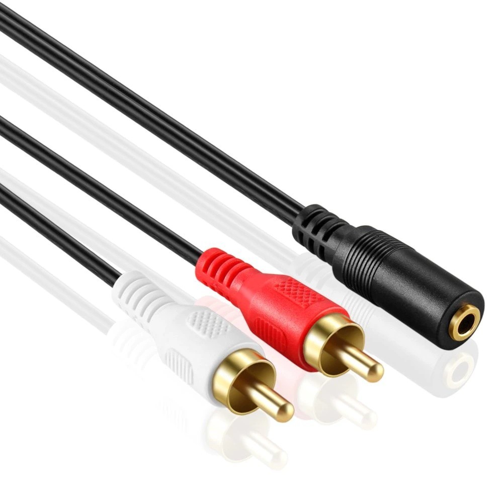 Comprehensive Cable MPS-2PP-10ST 10' Standard Series 3.5mm Stereo Mini Plug to 2 RCA Plugs Audio Cable