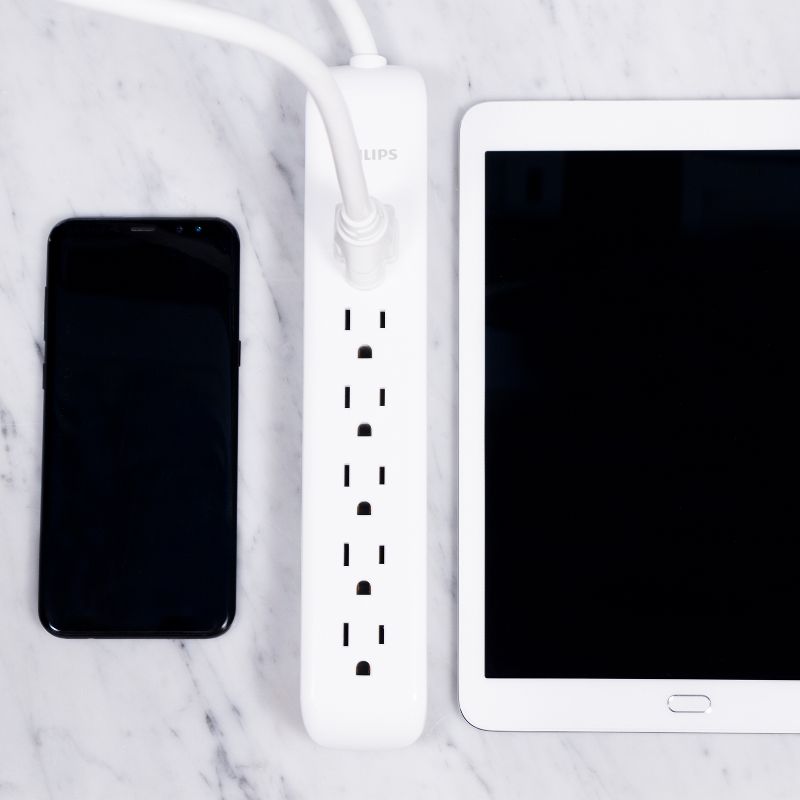 Monoprice 2 Outlet Surge Protector Wall Tap with 2 USB Charging Ports 3.4A, 450 Joules, White