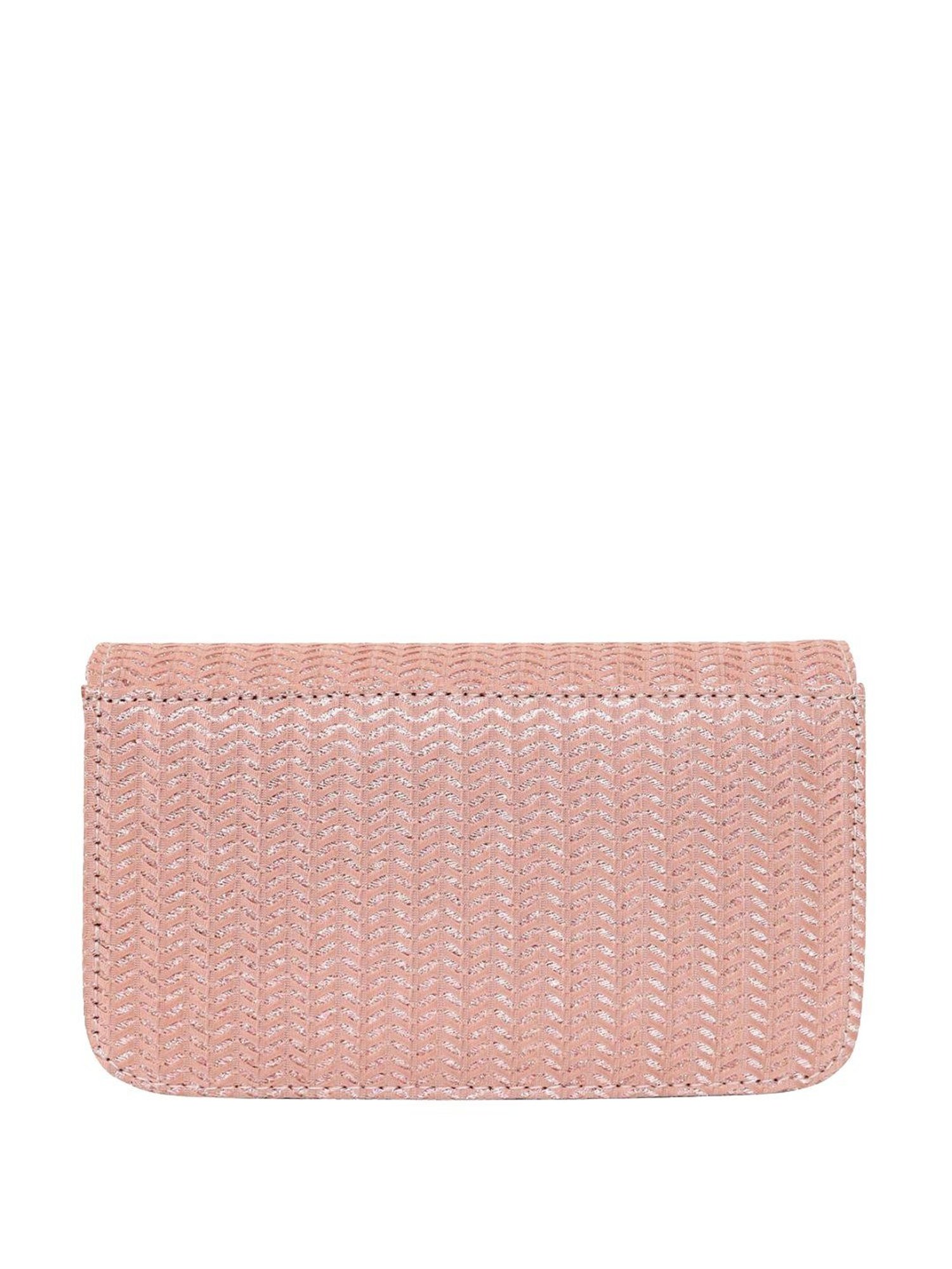 Esbeda Peach Textured Small Sling Handbag