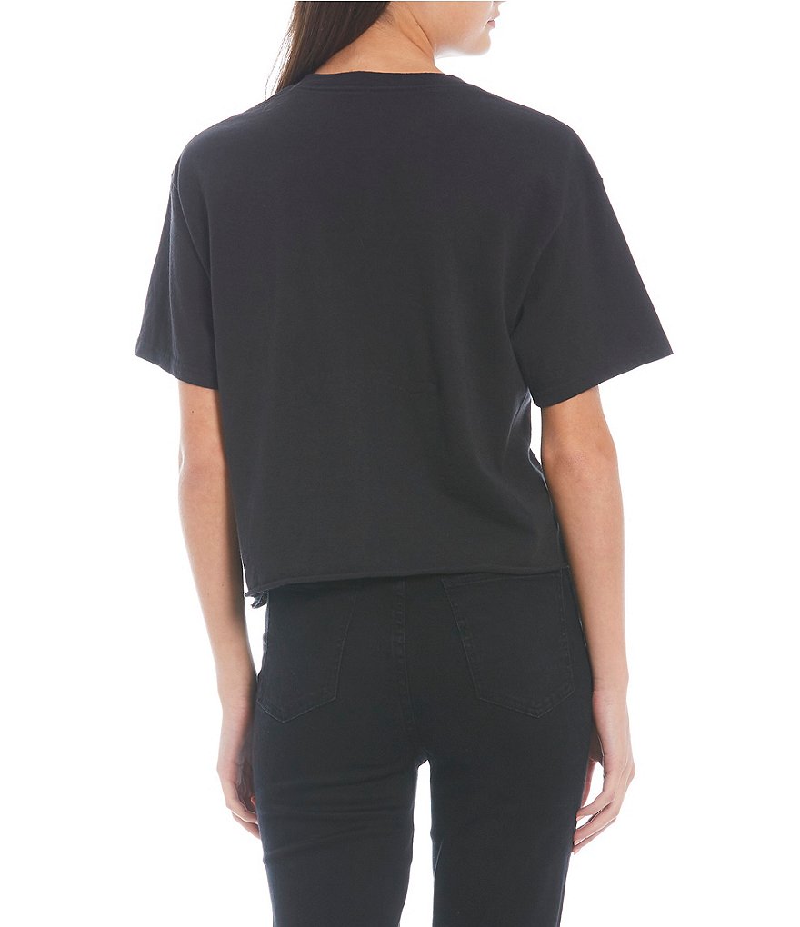 Junk Food Neon MTV Short Sleeve Cropped Graphic Tee