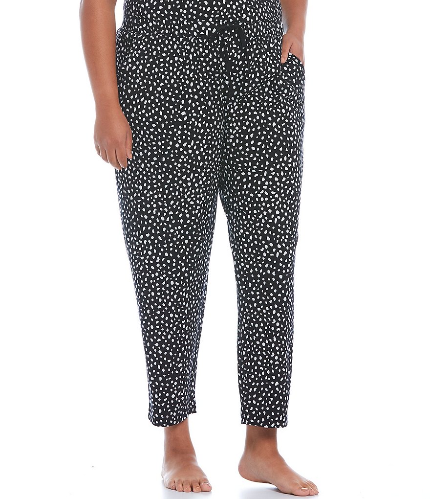 Sleep Sense Plus Animal Dot Print Drawstring Tie Sleep Pants