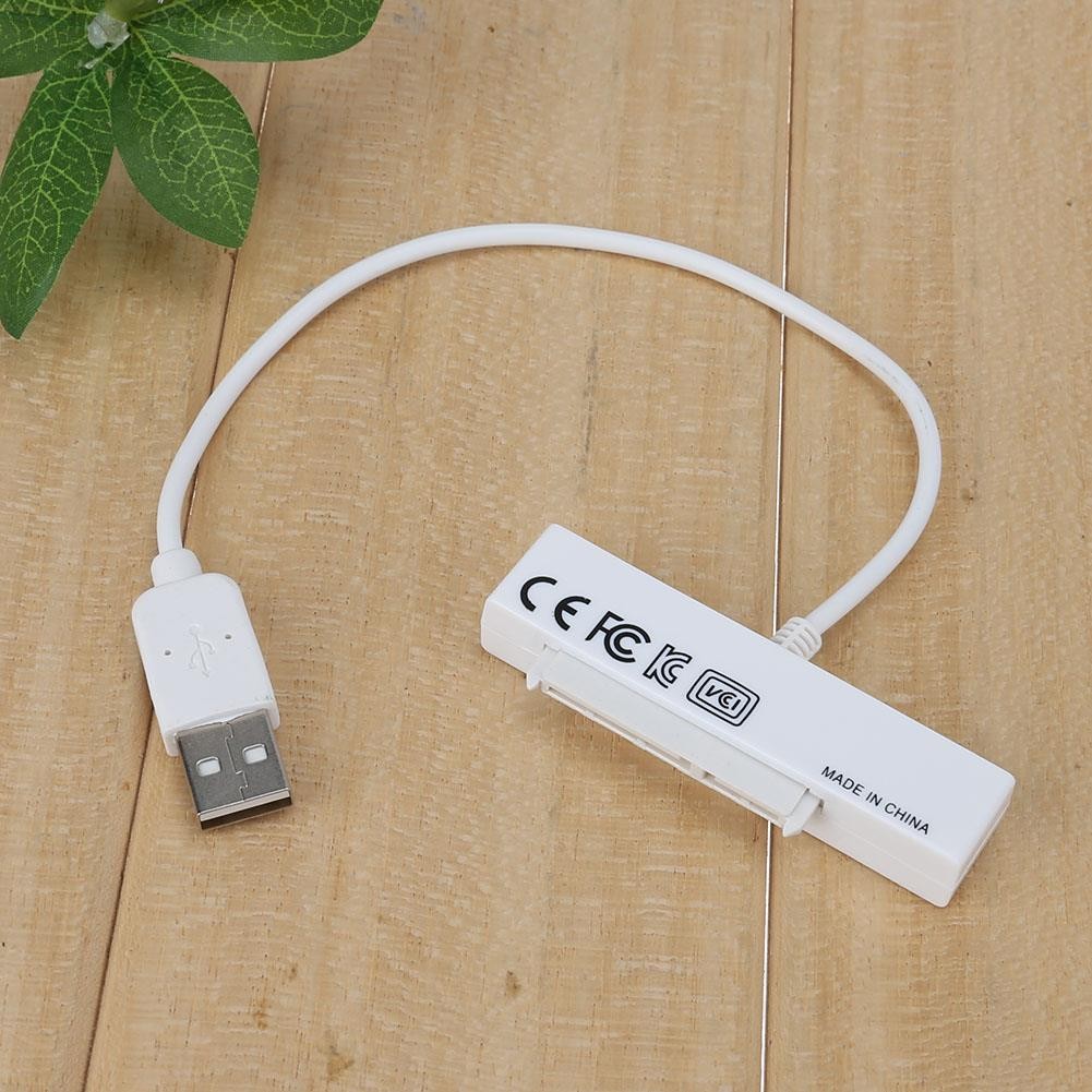 480Mbps USB 2.0 to SATA 15+7 Pin Connector Adapter Cable for 2.5 inch SATA HDD Mobile Enclosure Notebook HDD Hard Drive