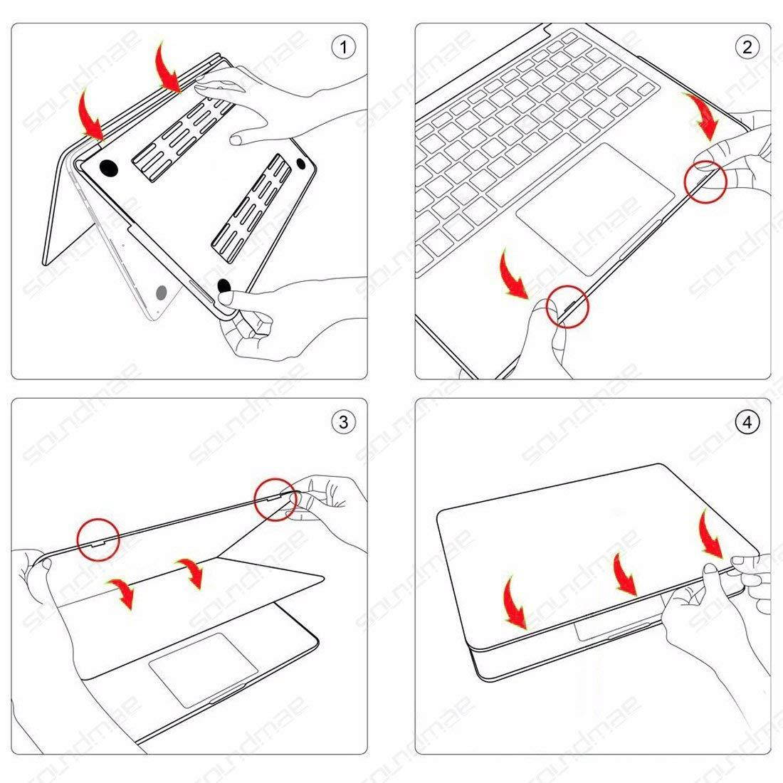 Macbook Air 13 Inch Case, [The World Map Design] Soundmae Frosted Plastic Hard Shell Skin Smooth Touch Case & Keyboard Cover for MacBook Air 13.3 Model A1369&A1466, Map