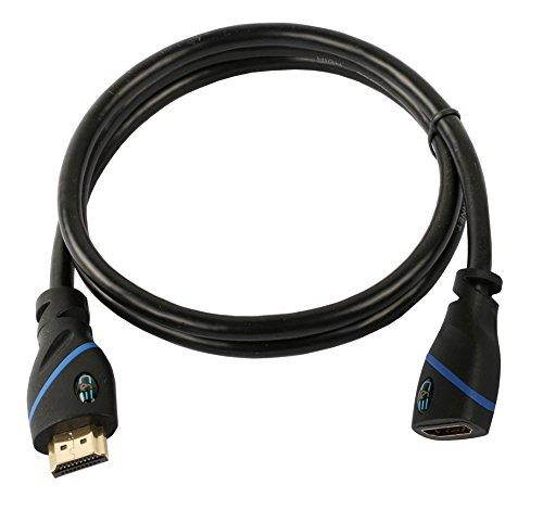 C&E 10 Pack, High Speed HDMI Extension Cable Male to Female, 1.5 Feet, Supports Ethernet, 3D and Audio Return Channel [Latest Version], CNE555034
