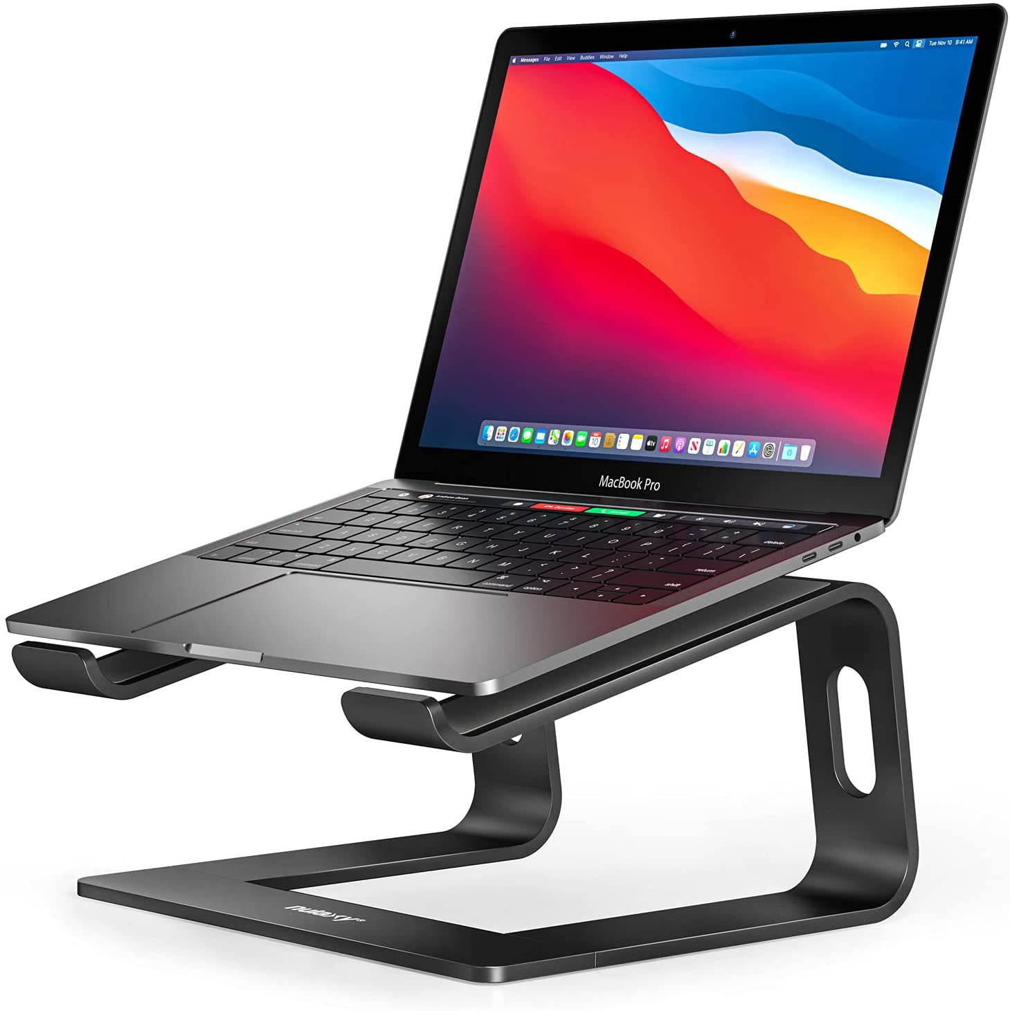 Laptop Stand, Ergonomic Aluminum Laptop Mount Computer Stand for Desk, Detachable Laptop Riser Notebook Stand Compatible with MacBook Air Pro, Dell XPS, More 10-16" Laptops - Gray