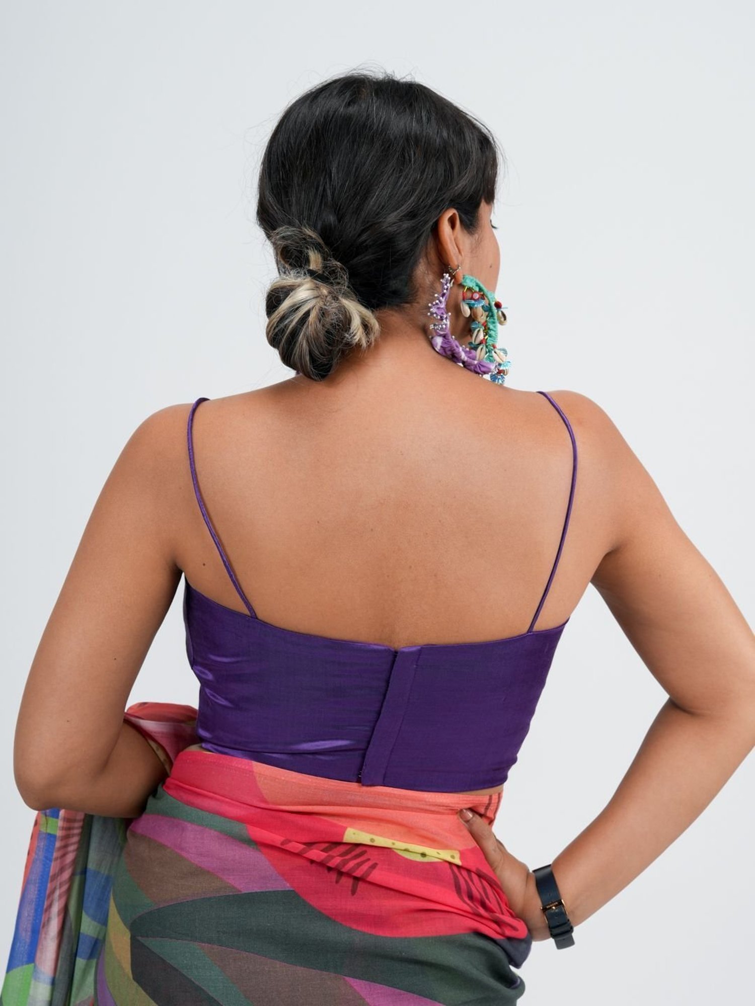 Suta Purple Sleeveless Blouse