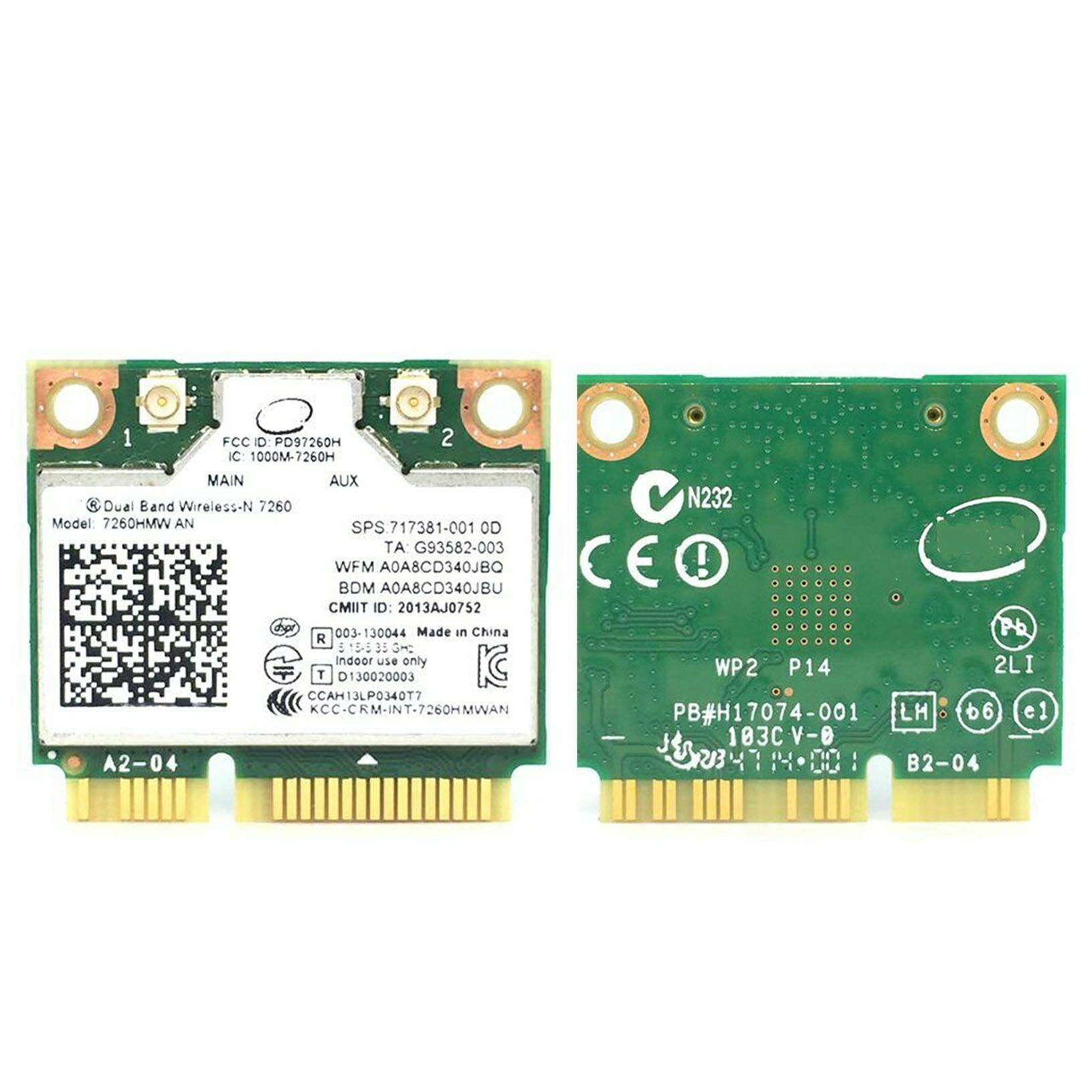 Dual Band Wireless Intel 7260HMW 867M BT4.0 802.11ac Mini PCI-E Wifi Card