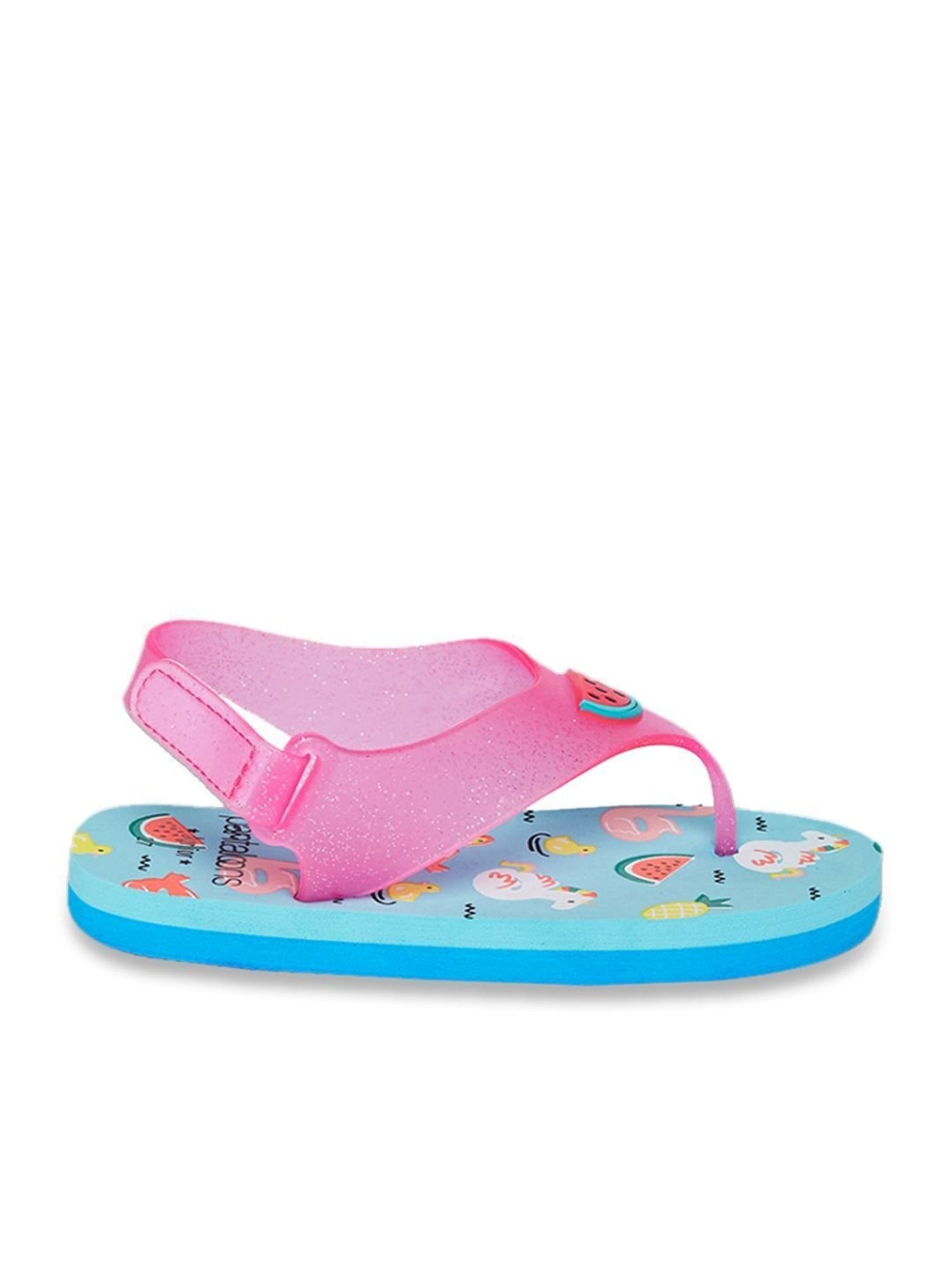 Pantaloons Junior Pink & Blue Flip Flops