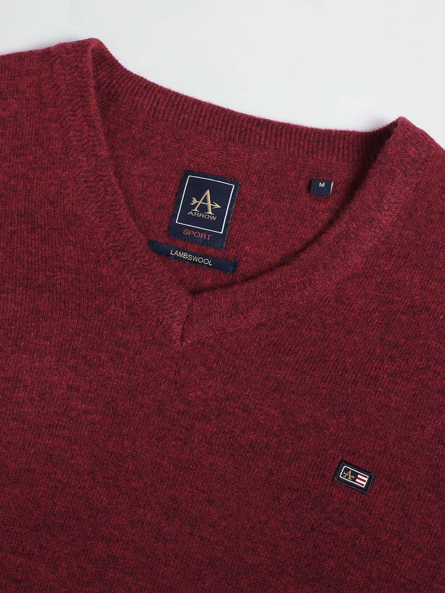Arrow Sport Red Wine Regular Fit Sweater