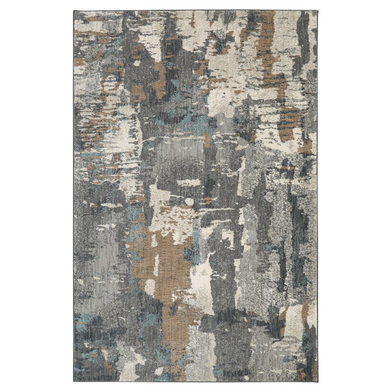 Gray Geometric Woven Area Rug 5'X7' - Karastan